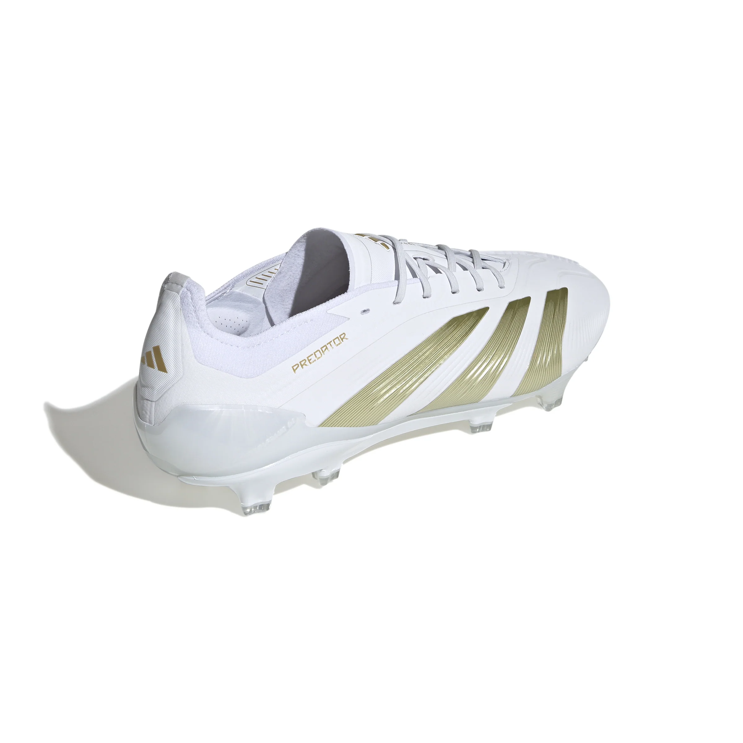 adidas Predator Elite FG Firm Ground Soccer Cleat -Cloud White / Gold Metallic / Cloud White - Image 3
