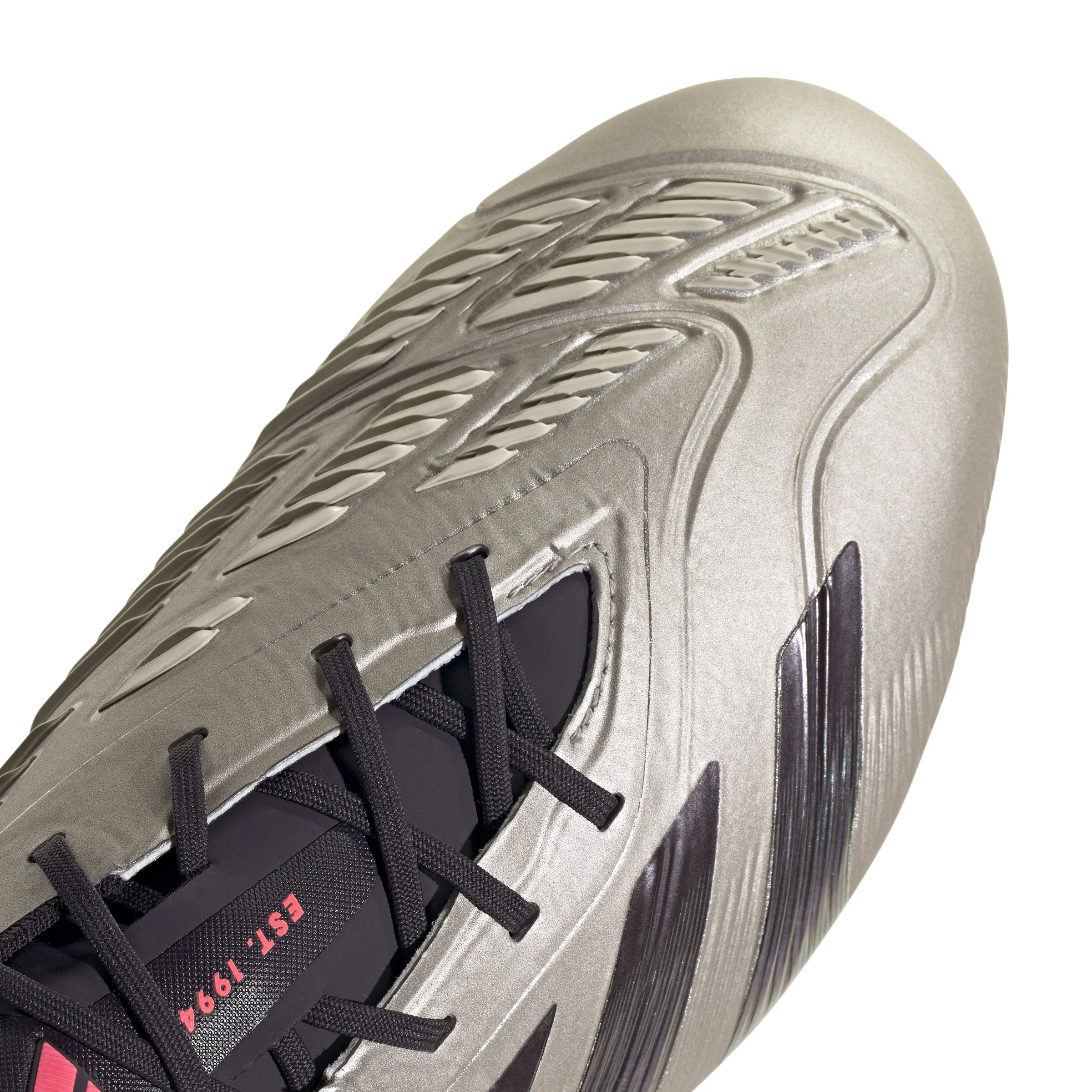 adidas Predator Elite FG Firm Ground Soccer Cleat -Platin Metallic/ Aurora Black/ Turbo - Image 5