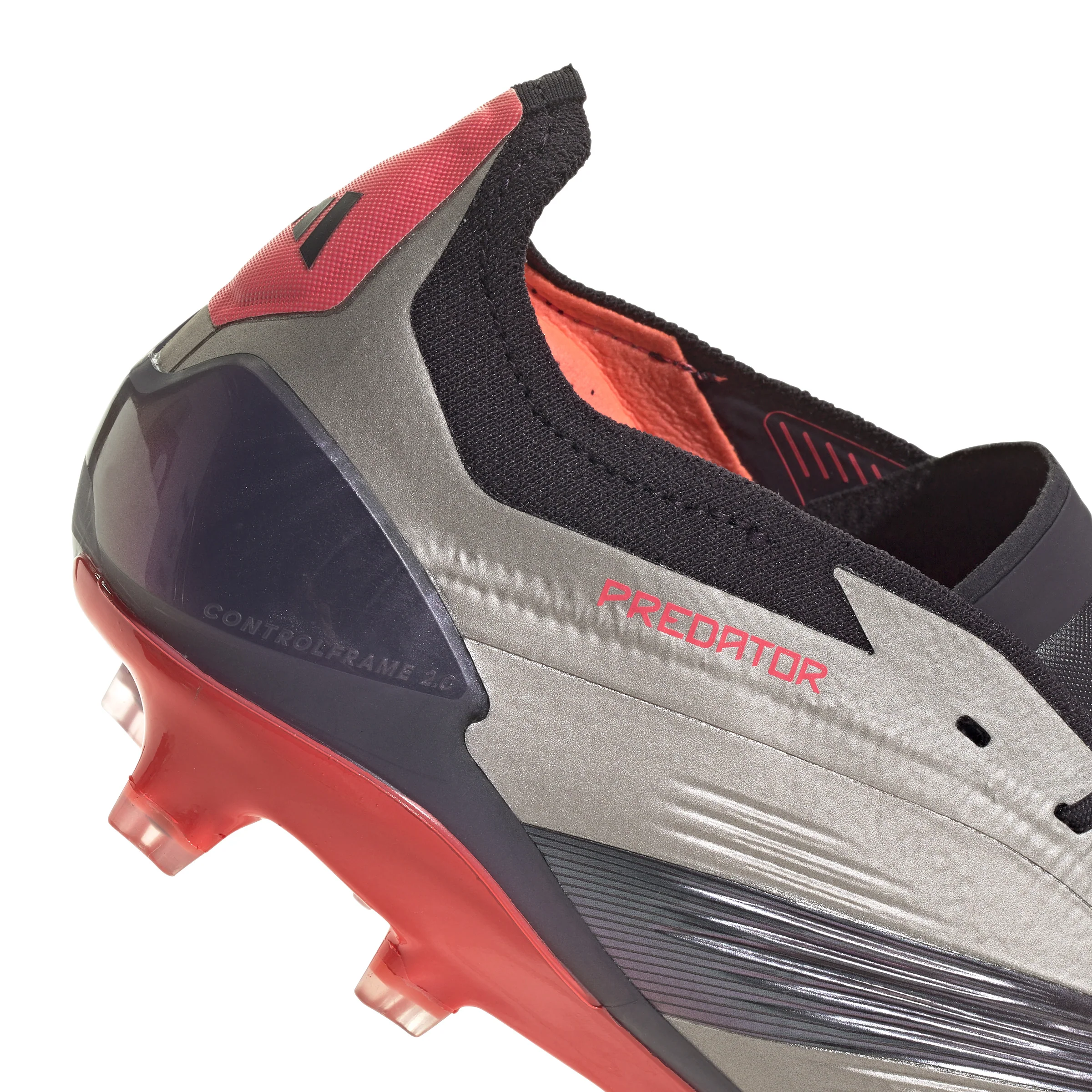 adidas Predator Elite FG Firm Ground Soccer Cleat -Platin Metallic/ Aurora Black/ Turbo - Image 6