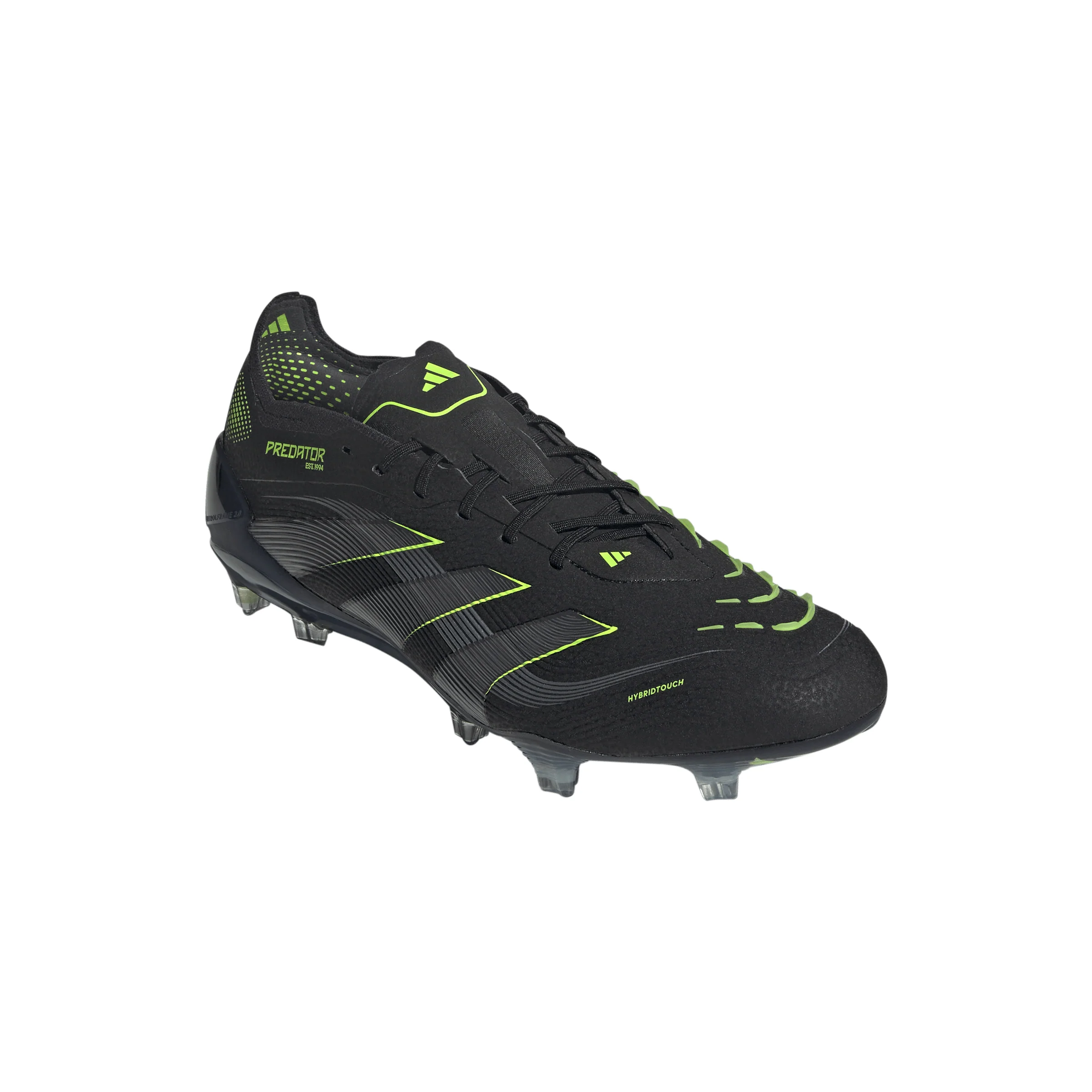 adidas Predator Elite FG Firm Ground Soccer Cleat- Core Black / Carbon / Lucid Lemon - Image 4