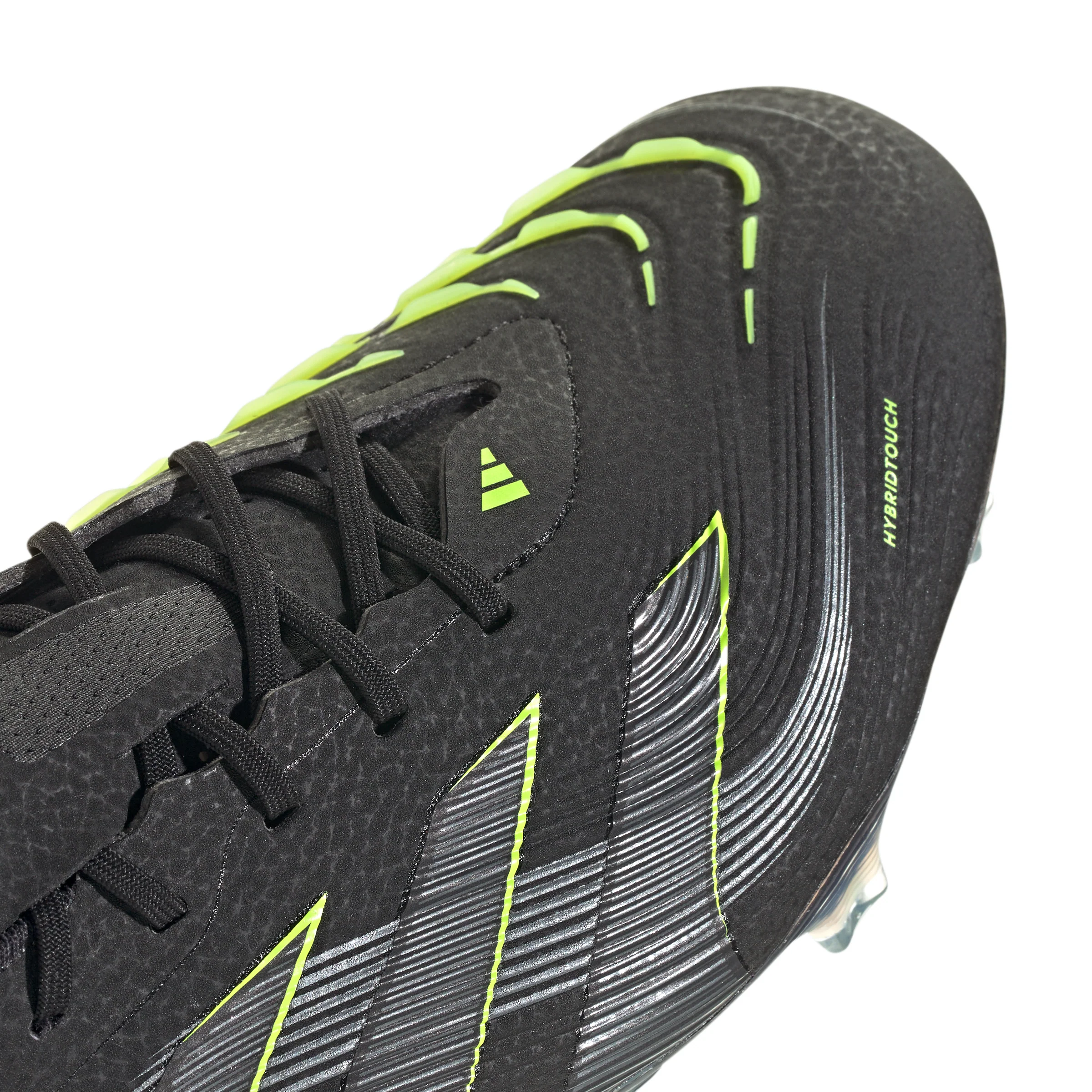 adidas Predator Elite FG Firm Ground Soccer Cleat- Core Black / Carbon / Lucid Lemon - Image 6