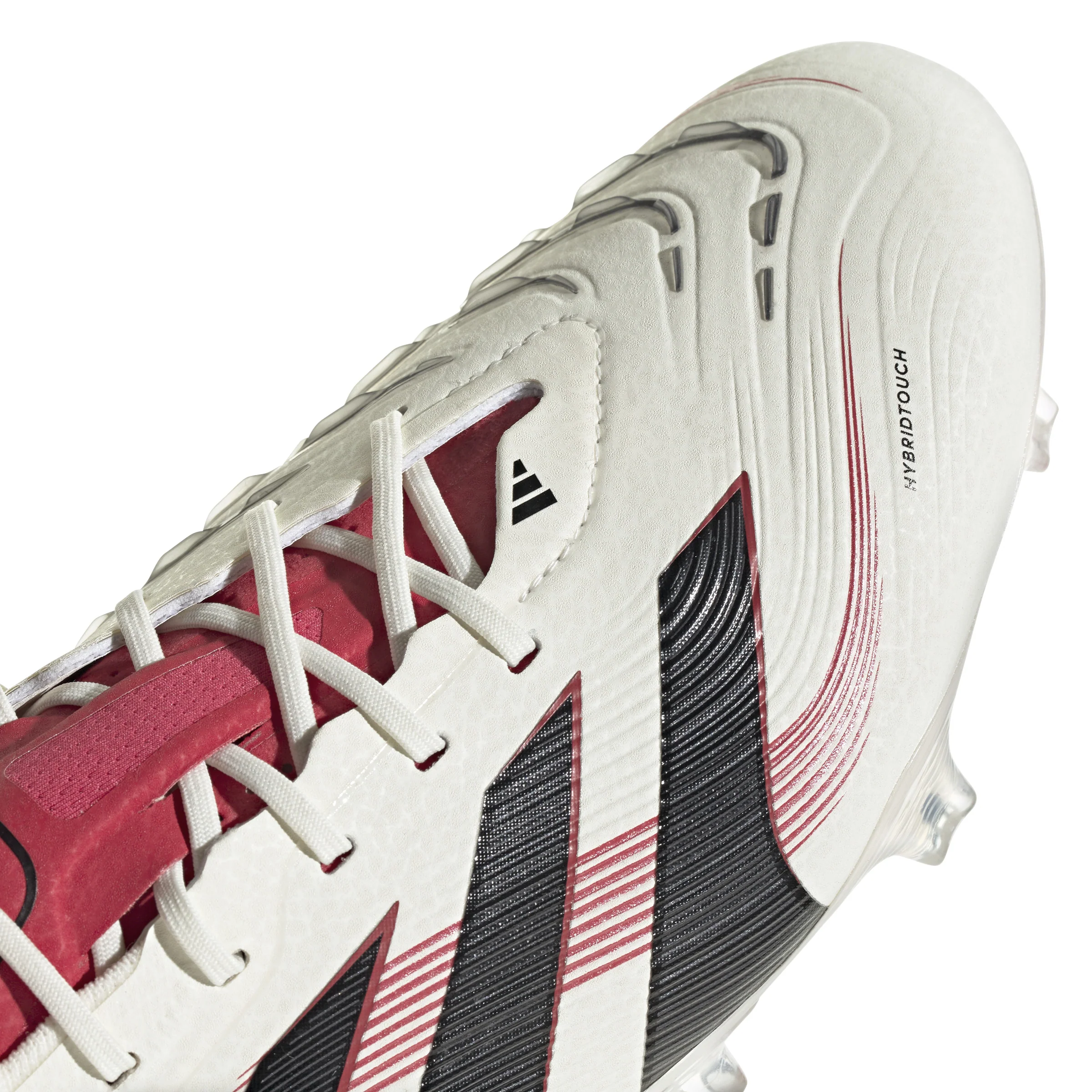 adidas Predator Elite FG Firm Ground Soccer Cleat - Off White/ Core Black/ Pure Ruby - Image 6