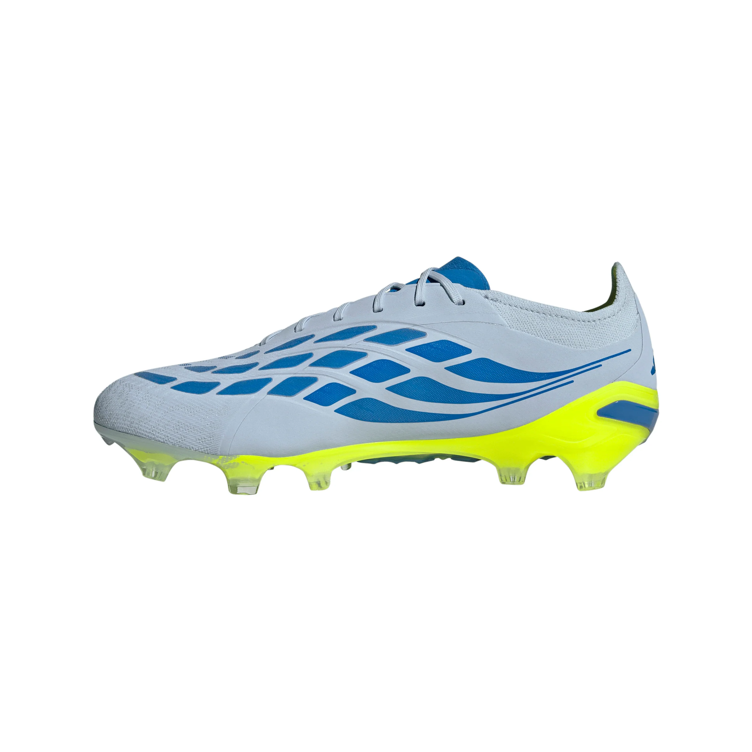 adidas Predator Elite FG Firm Ground Soccer Cleats- Crystal Sky / Ray Blue / Team Solar Yellow 2 - Image 2