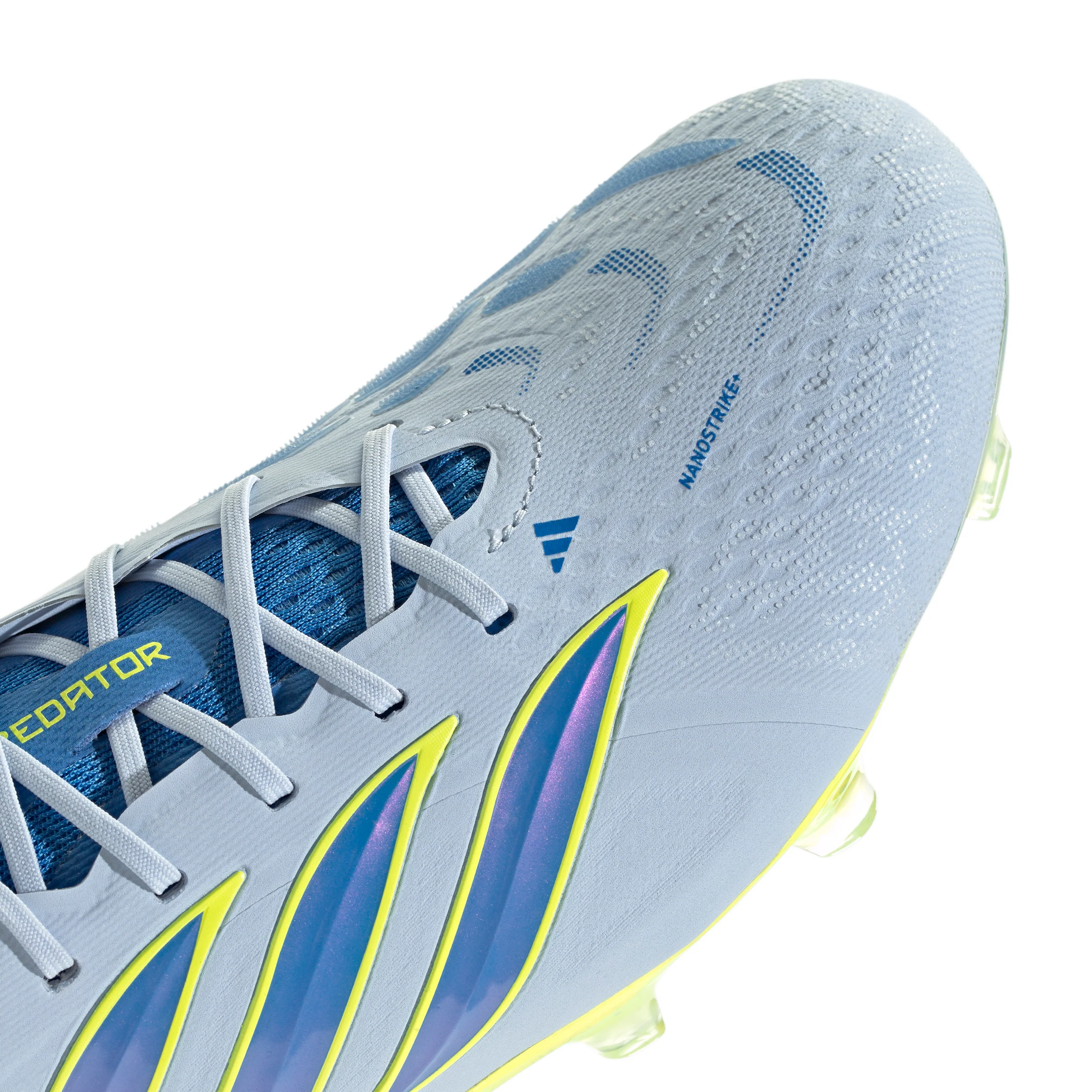 adidas Predator Elite FG Firm Ground Soccer Cleats- Crystal Sky / Ray Blue / Team Solar Yellow 2 - Image 6