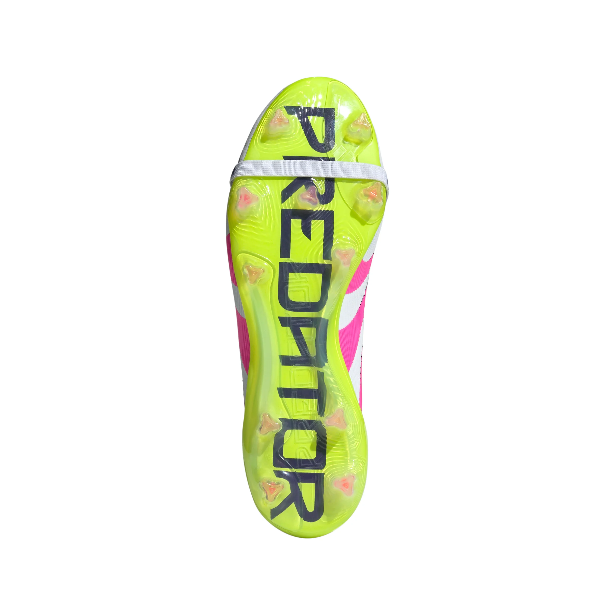 adidas Predator Elite Fold Tongue Firm Ground Cleats FG Firm Ground Soccer Cleat -Cloud White/Lucid Pink/Lucid Lemon - Image 5