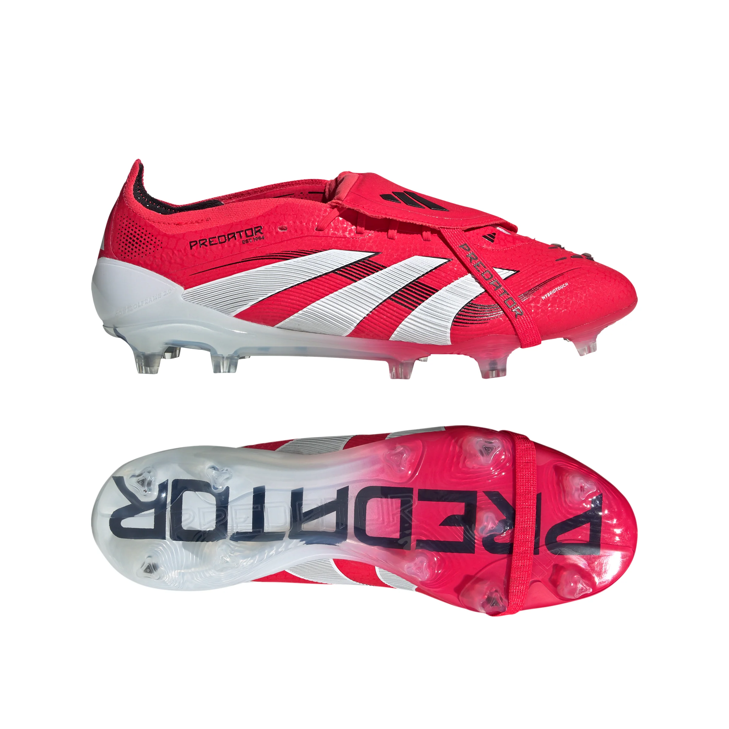 adidas Predator Elite Fold Tounge FG Firm Ground Soccer Cleat - Lucid Red / Cloud White / Core Black - Image 8