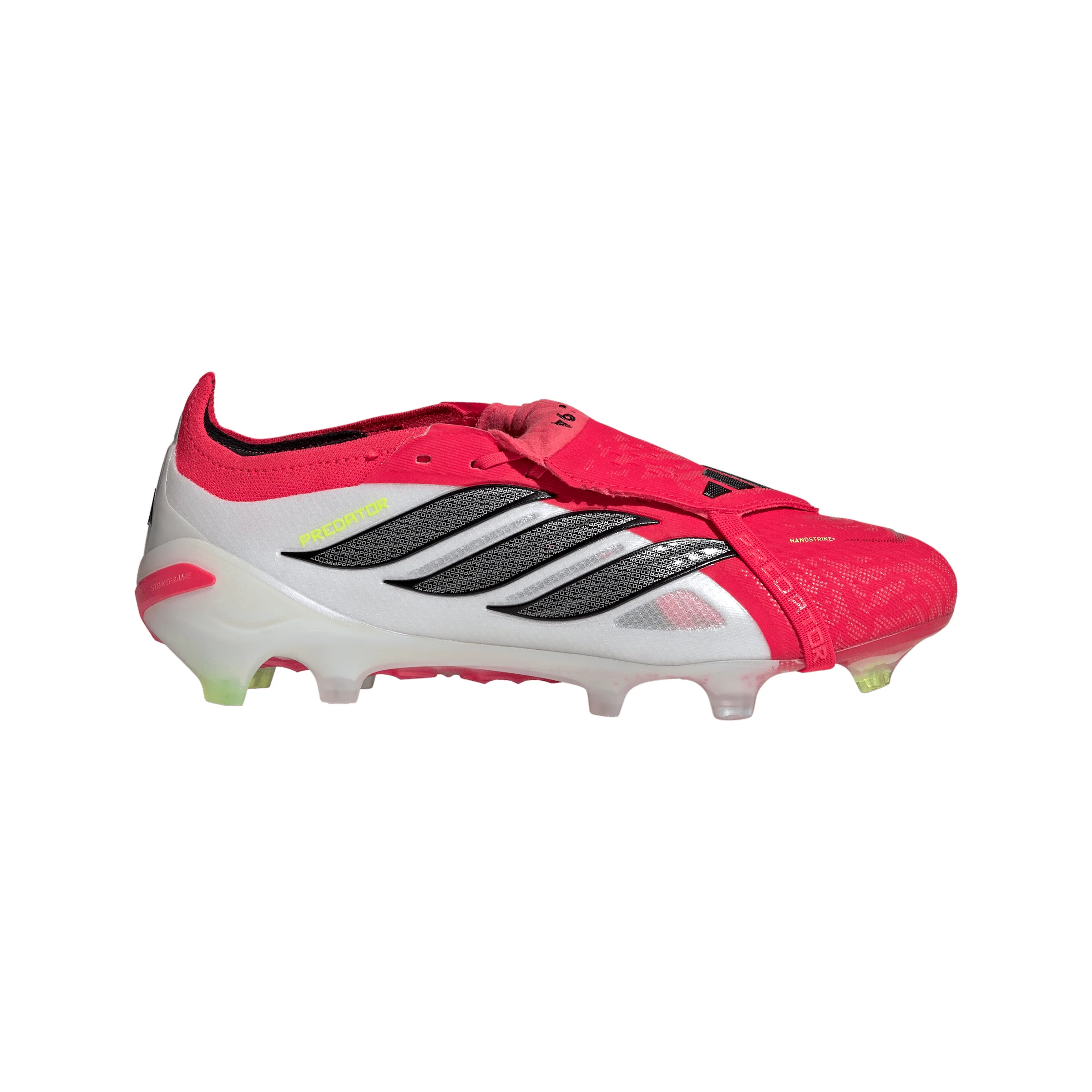 adidas Predator Elite FoldTongue FT FG Firm Ground Soccer Cleats- Lucid Red / Core Black / Cloud White