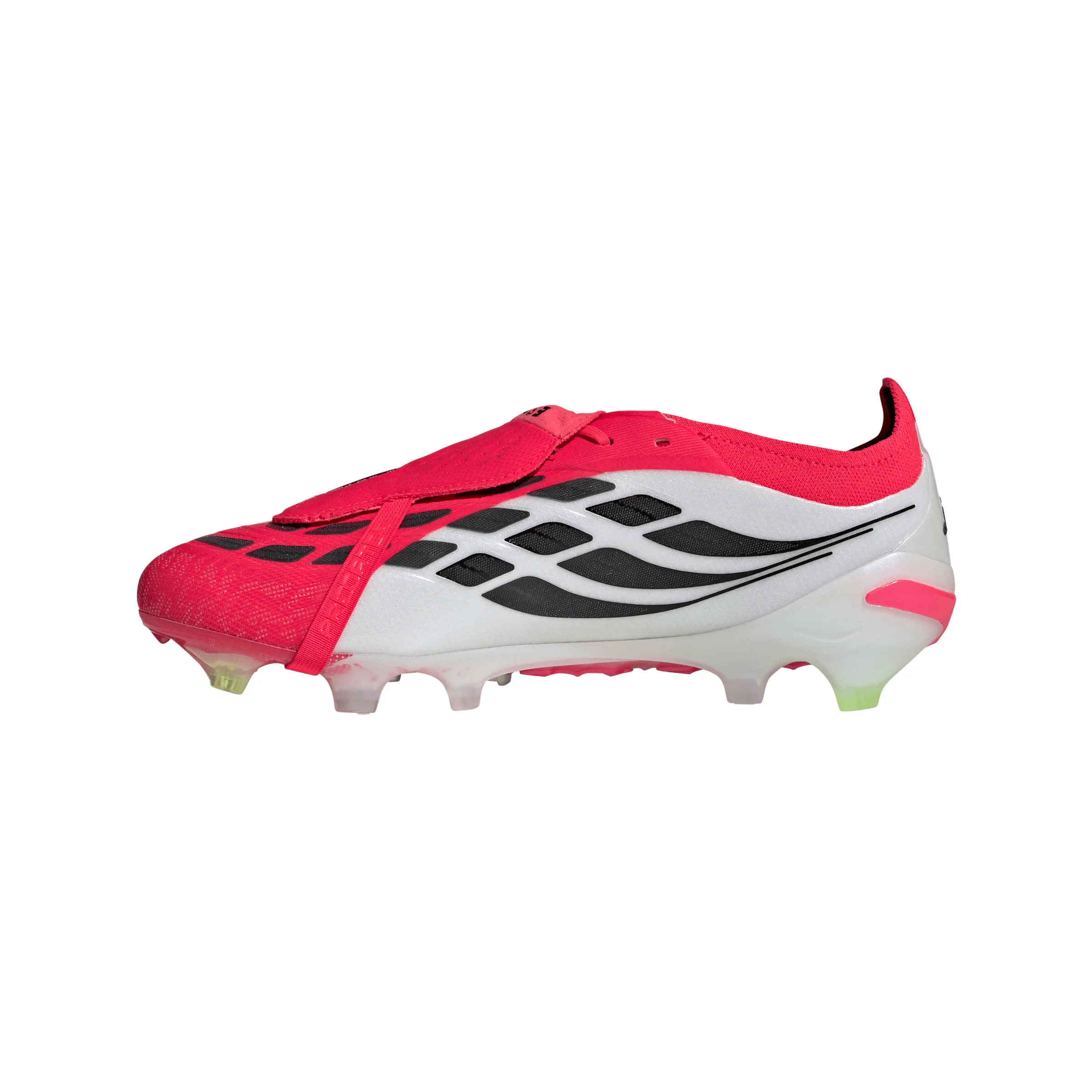adidas Predator Elite FoldTongue FT FG Firm Ground Soccer Cleats- Lucid Red / Core Black / Cloud White - Image 2