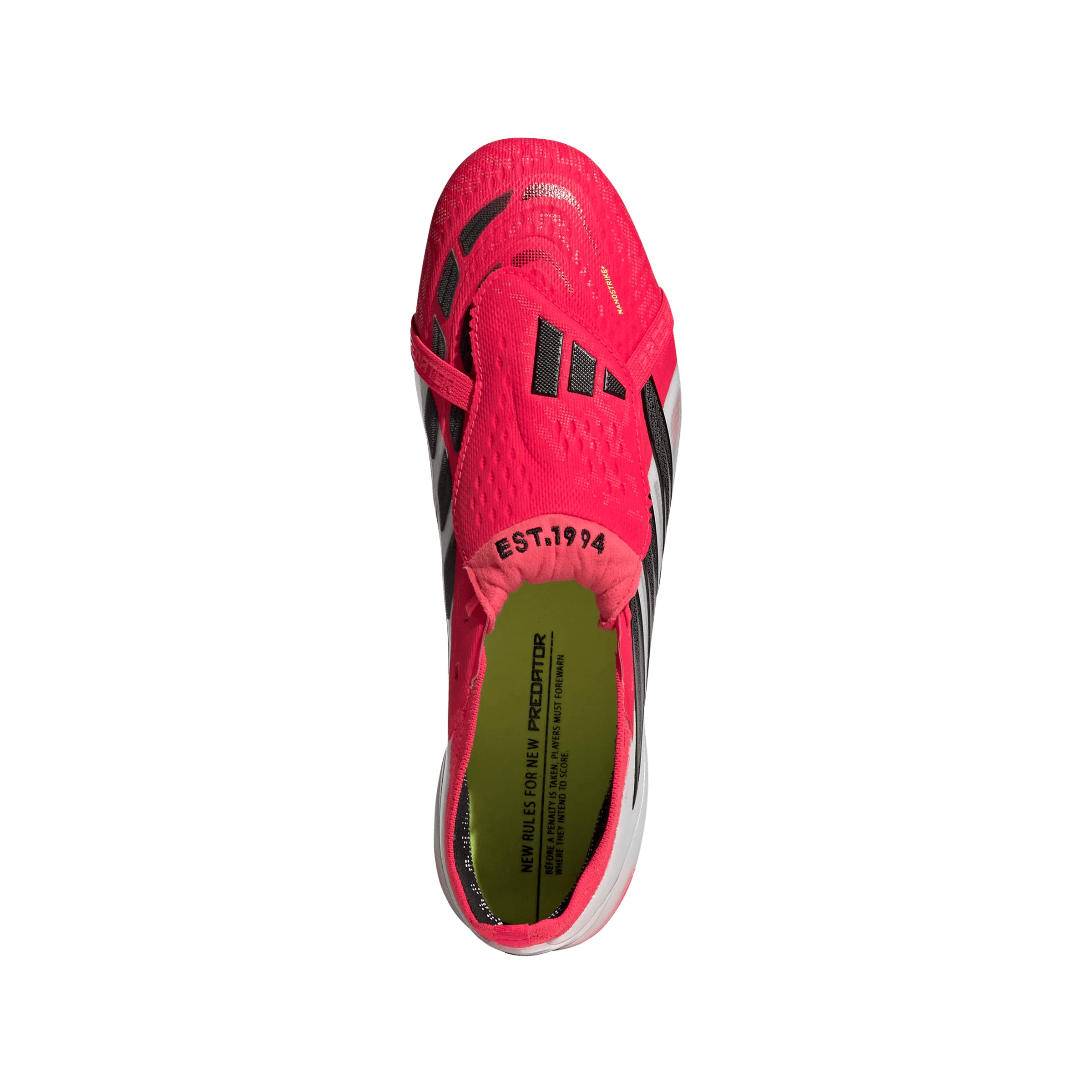 adidas Predator Elite FoldTongue FT FG Firm Ground Soccer Cleats- Lucid Red / Core Black / Cloud White - Image 3