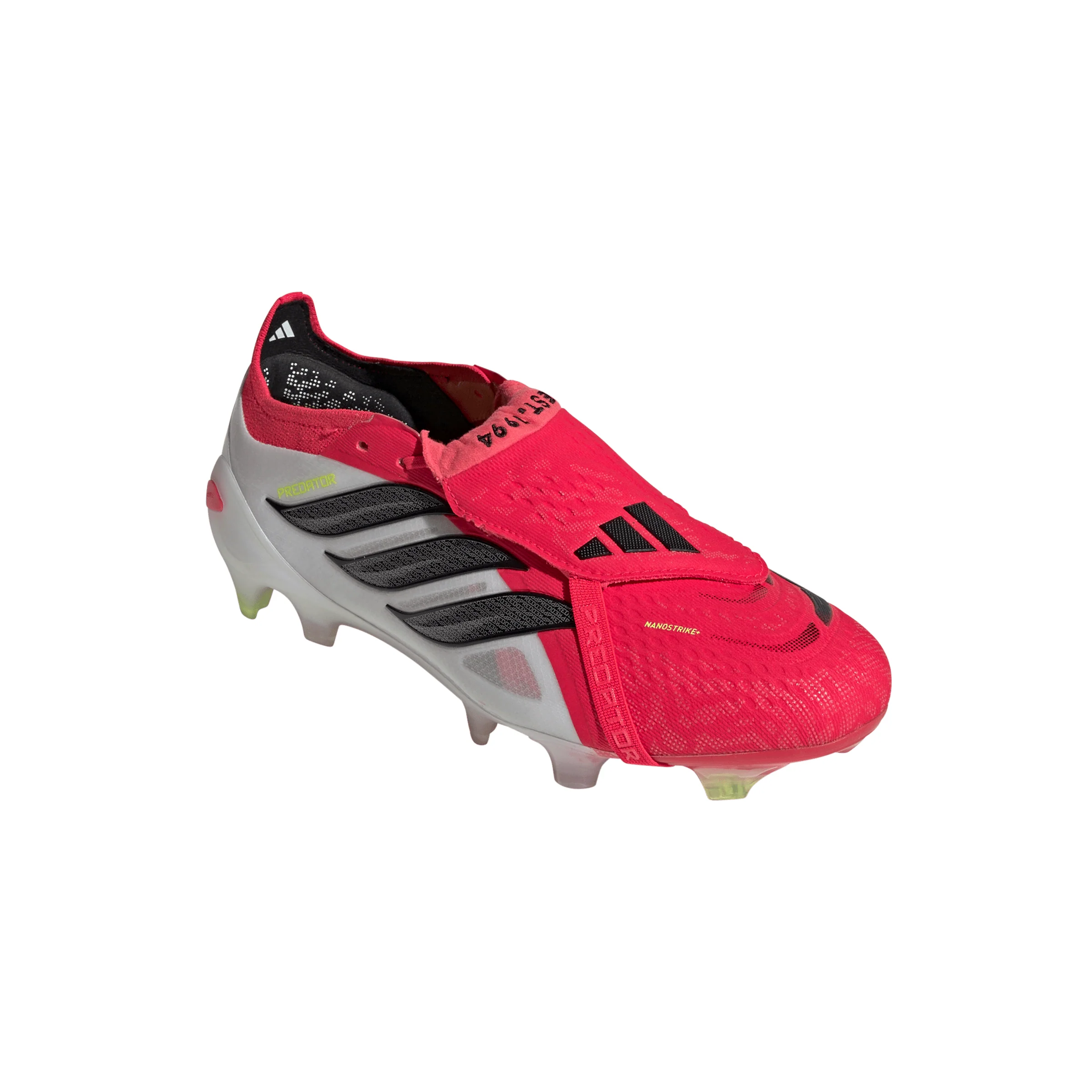 adidas Predator Elite FoldTongue FT FG Firm Ground Soccer Cleats- Lucid Red / Core Black / Cloud White - Image 4