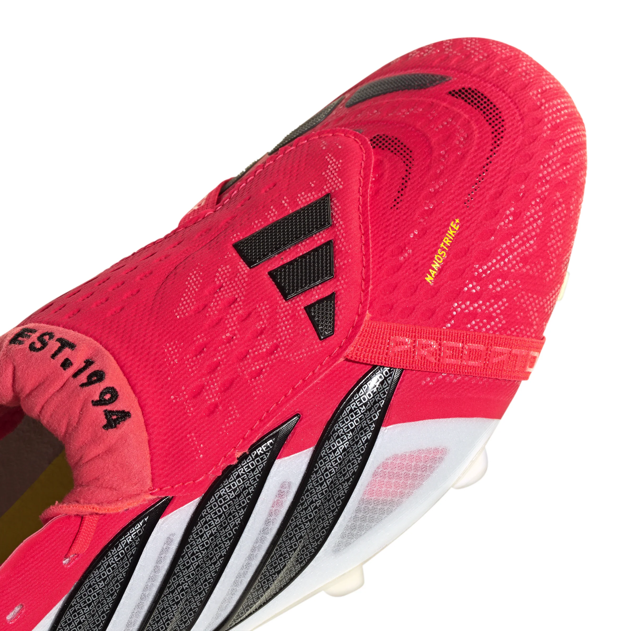adidas Predator Elite FoldTongue FT FG Firm Ground Soccer Cleats- Lucid Red / Core Black / Cloud White - Image 8