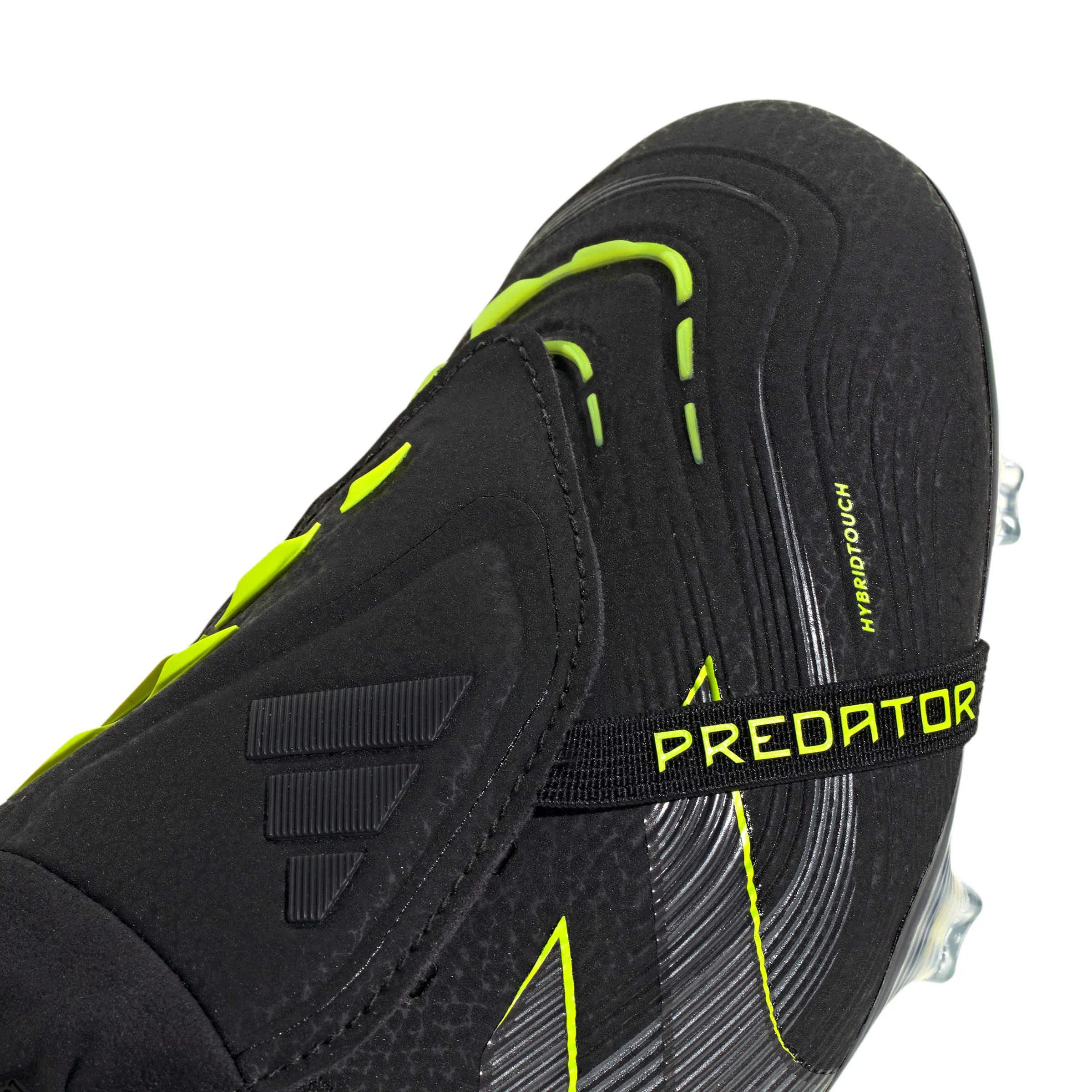 adidas Predator Elite FoldTongue FT FG Firm Ground Soccer Cleats- Core Black / Carbon / Lucid Lemon - Image 6