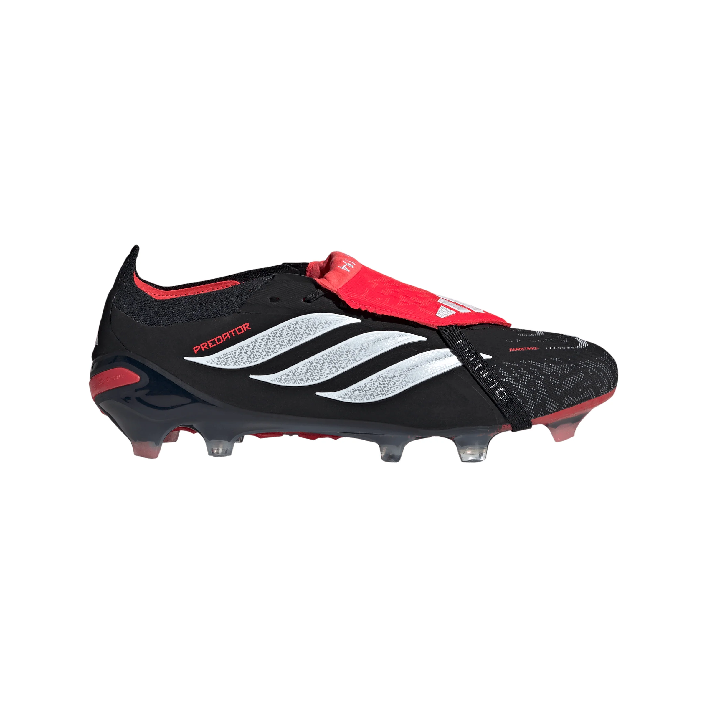 adidas Predator Elite FoldTongue FT FG Firm Ground Soccer Cleats- Core Black / Cloud White / Lucid Red