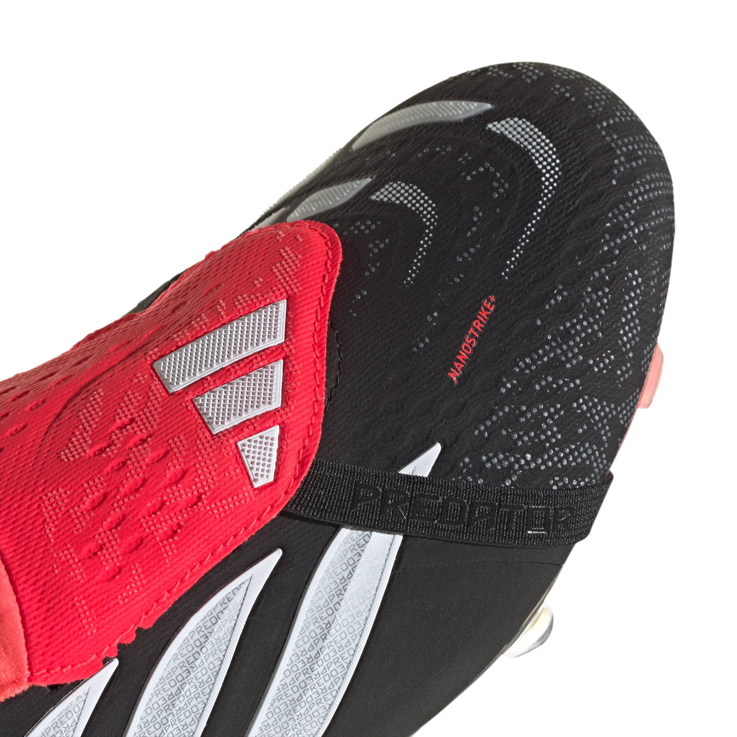 adidas Predator Elite FoldTongue FT FG Firm Ground Soccer Cleats- Core Black / Cloud White / Lucid Red - Image 6