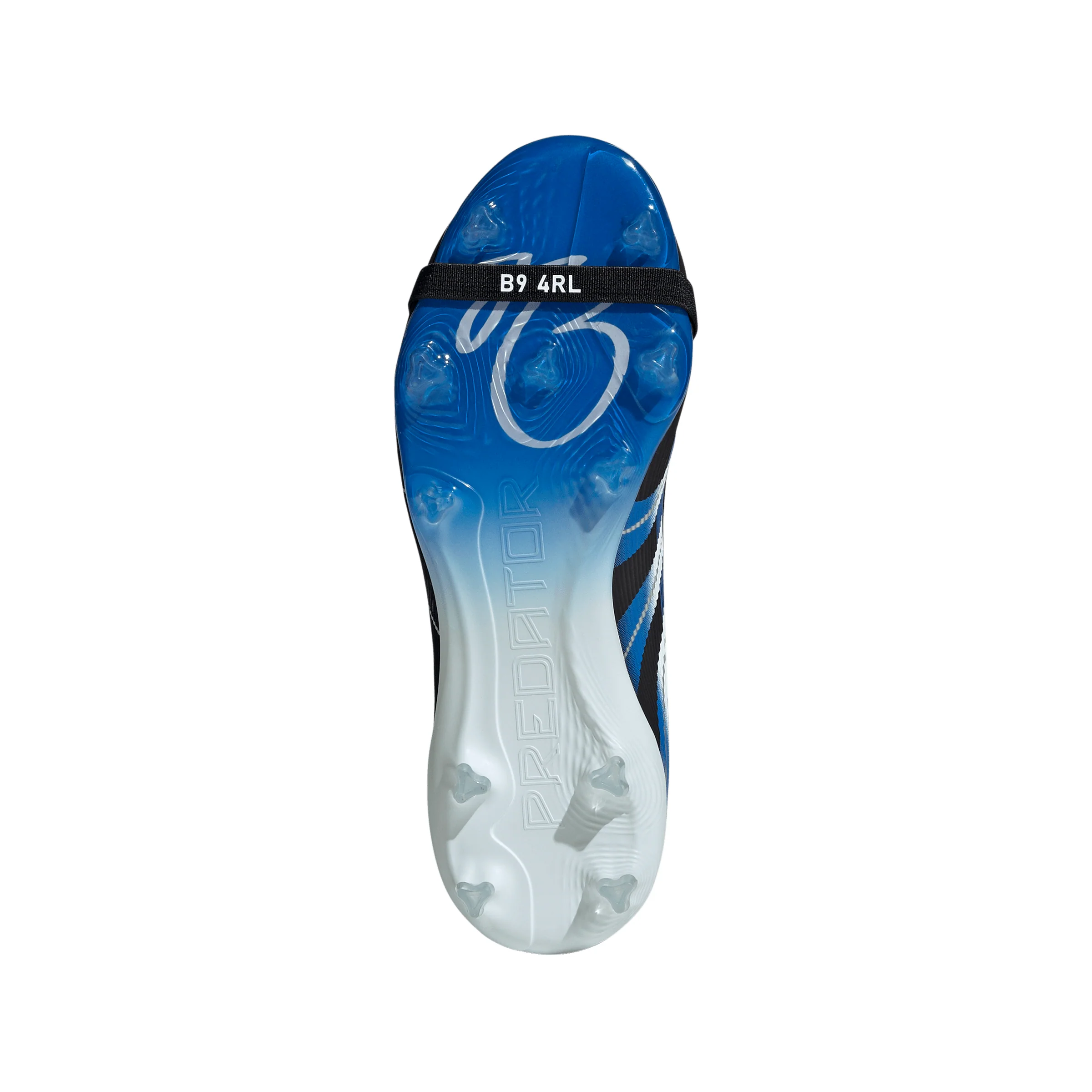 adidas Predator Elite Jude Bellingham FT FG Junior Firm Ground Soccer Cleat -Core Black / Cloud White / Glow Blue - Image 4