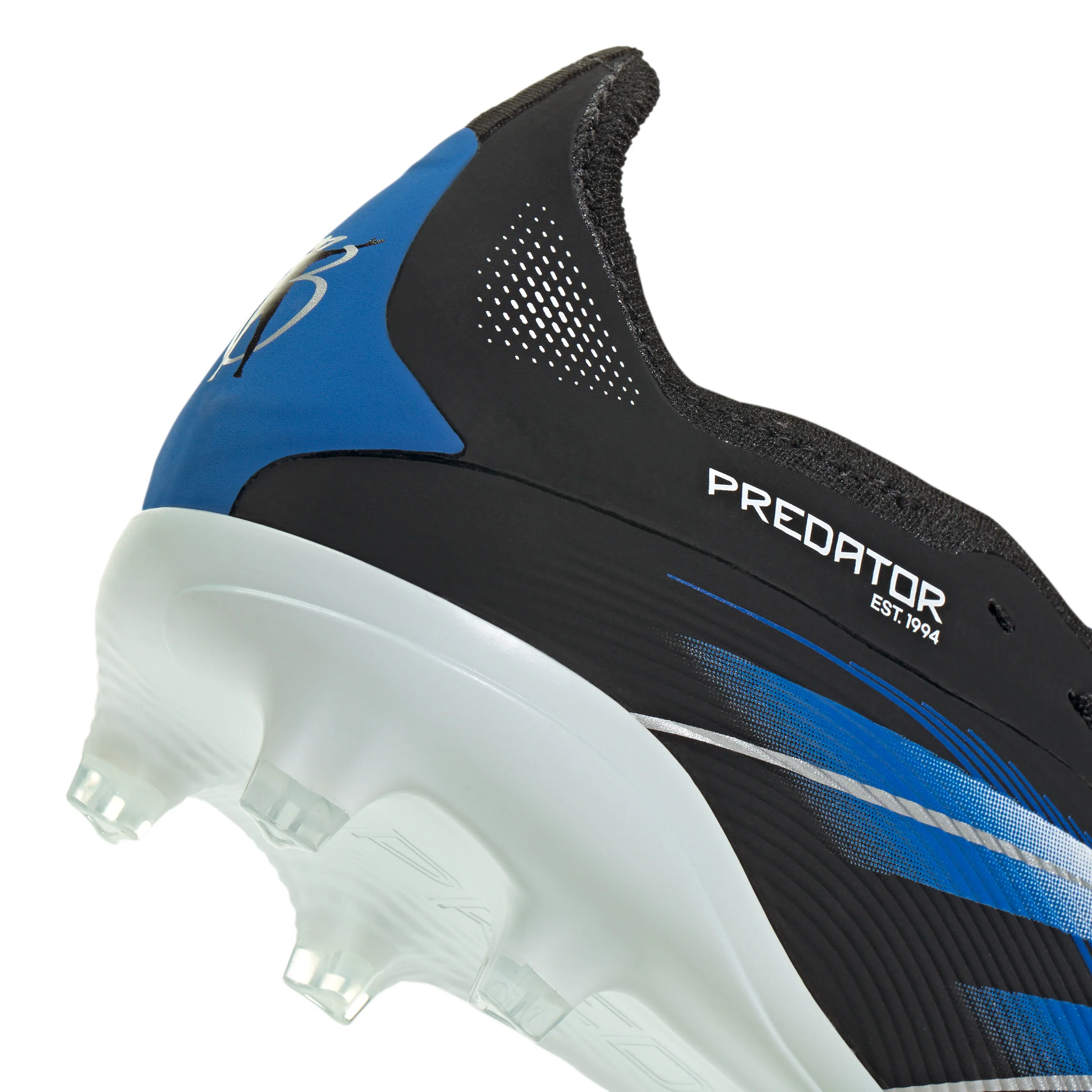 adidas Predator Elite Jude Bellingham FT FG Junior Firm Ground Soccer Cleat -Core Black / Cloud White / Glow Blue - Image 5
