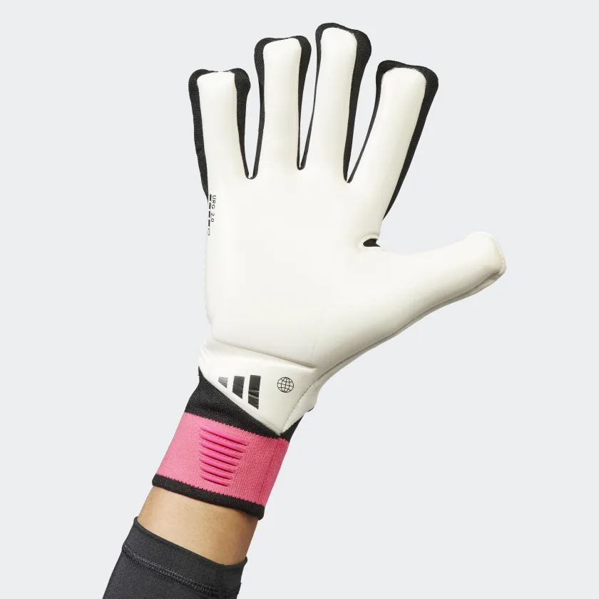 adidas Predator GL Pro Fingersave Goalkeeper Gloves - Black/White/Pink - Image 3