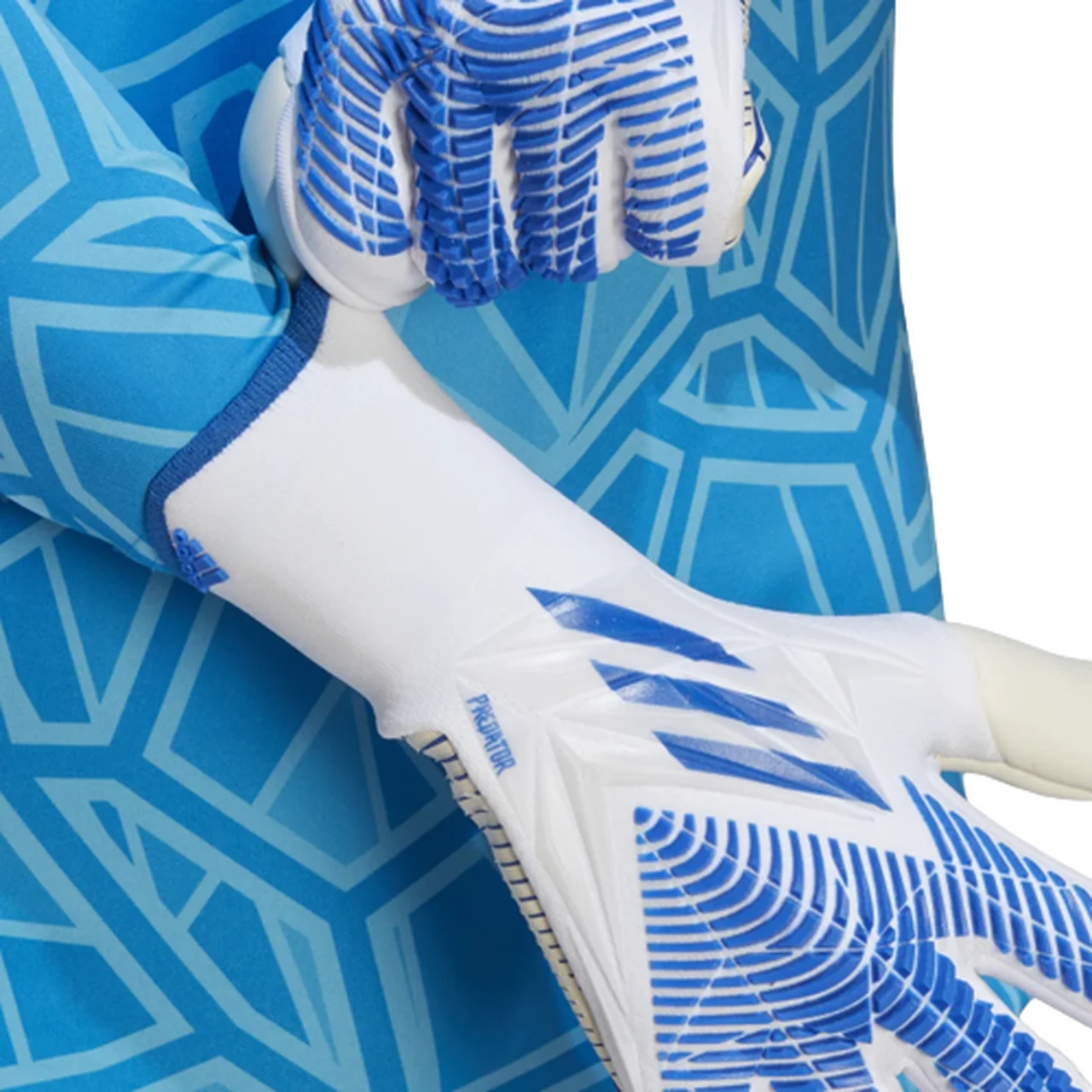 adidas Predator GL Pro Goalkeeper Gloves - White/Blue - Image 4