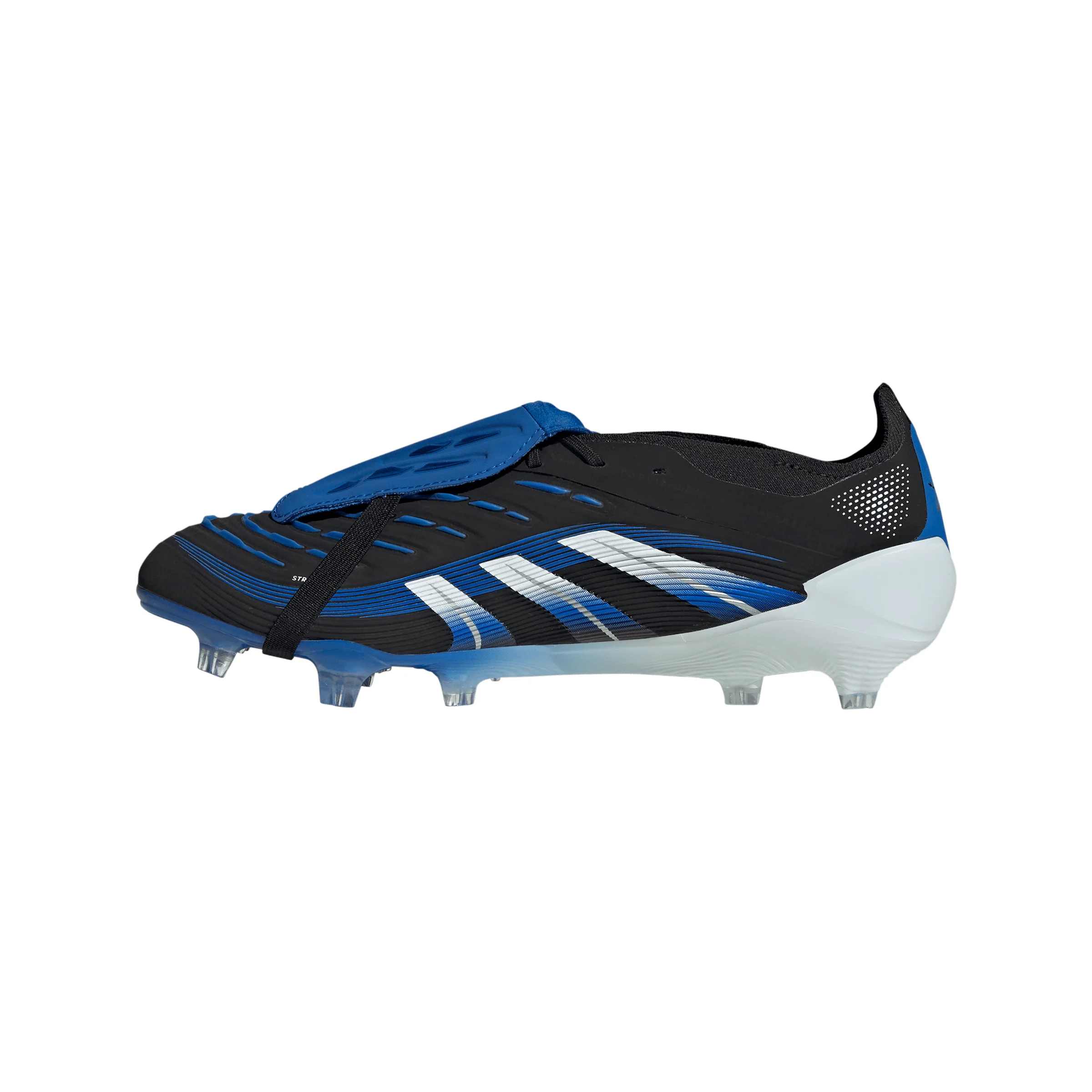 adidas Predator Jude Bellingham Elite FoldTongue FT FG Firm Ground Soccer Cleats- Core Black / Cloud White / Glow Blue - Image 2