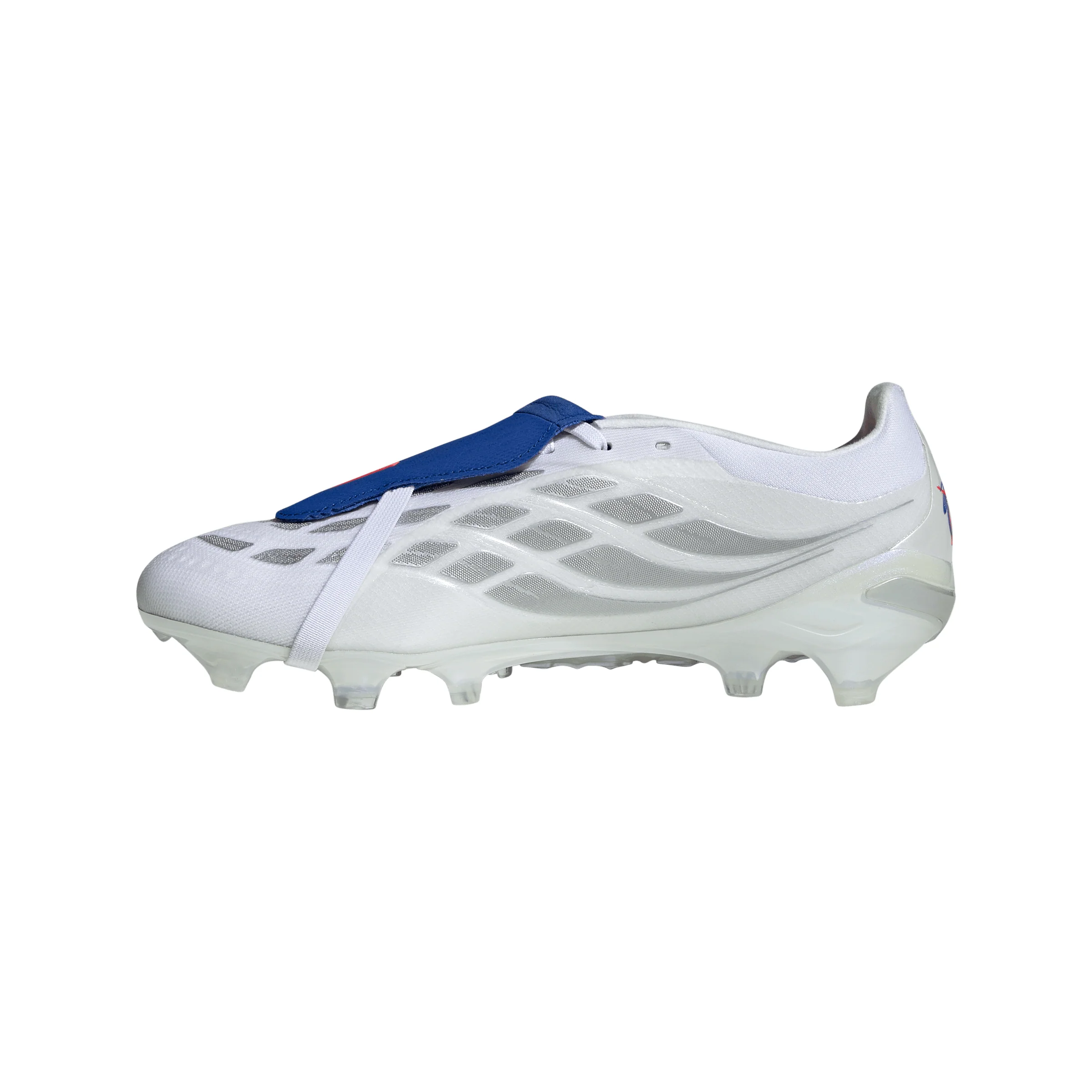 adidas Predator Jude Bellingham Pro FoldTongue FG Firm Ground Soccer Cleats- Cloud White / Zero Metalic / Royal Blue - Image 2