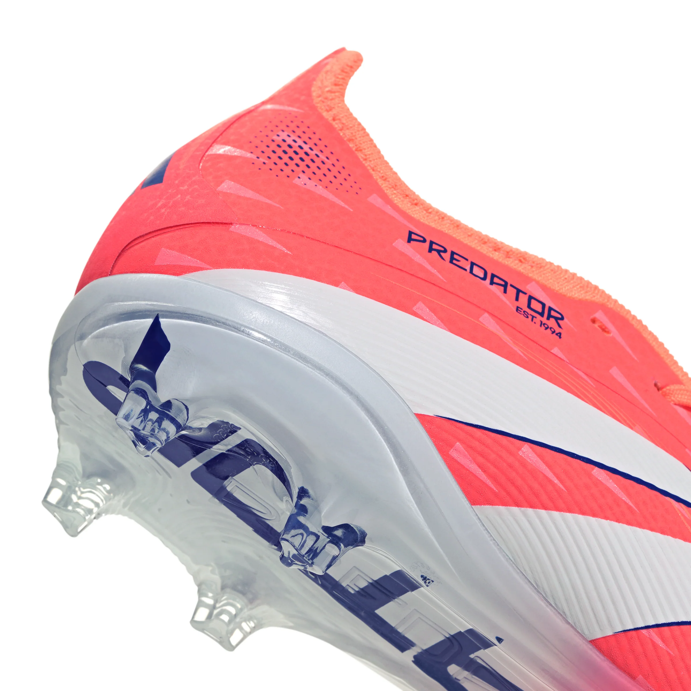 adidas Predator Junior Elite Fold Tongue  FG Firm Ground Soccer Cleat - Signal Coral / Cloud White / Beam Orange - Image 8