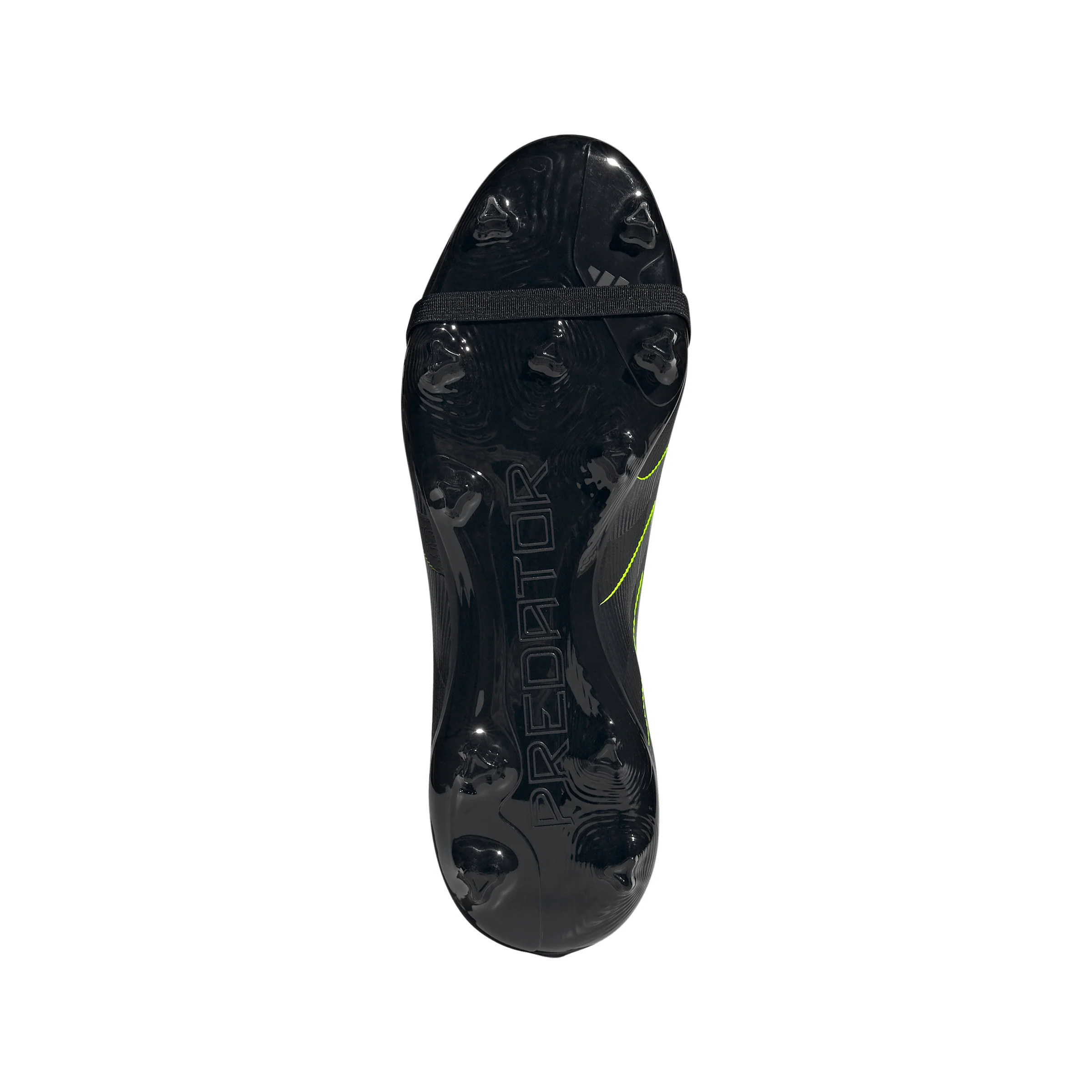 adidas Predator League FoldTongue FG Firm Ground Soccer Cleat -Core Black / Carbon / Lucid Lemon - Image 5