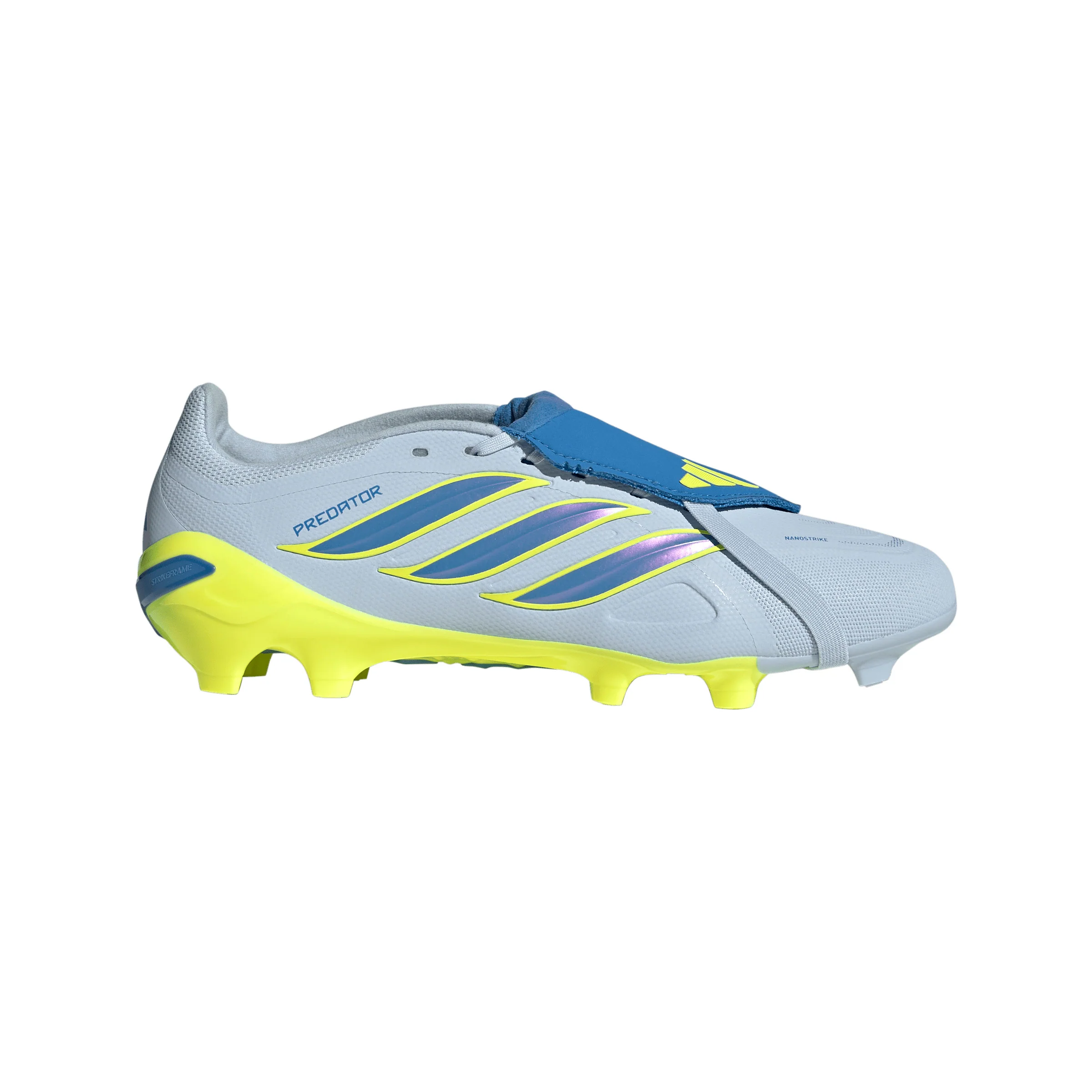 adidas Predator League FoldTongue FG Firm Ground Soccer Cleat - Crystal Sky/Ray Blue/Team Solar Yellow 2