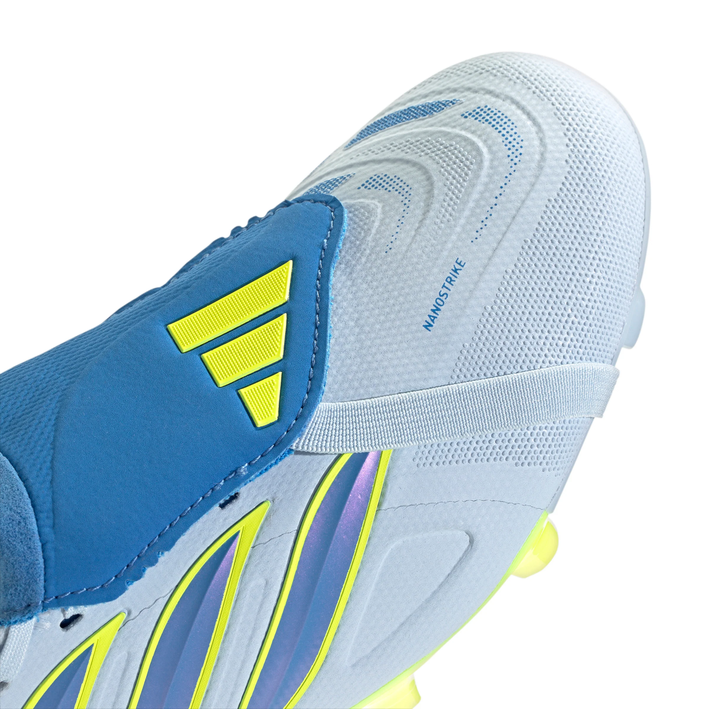 adidas Predator League FoldTongue FG Firm Ground Soccer Cleat - Crystal Sky/Ray Blue/Team Solar Yellow 2 - Image 7