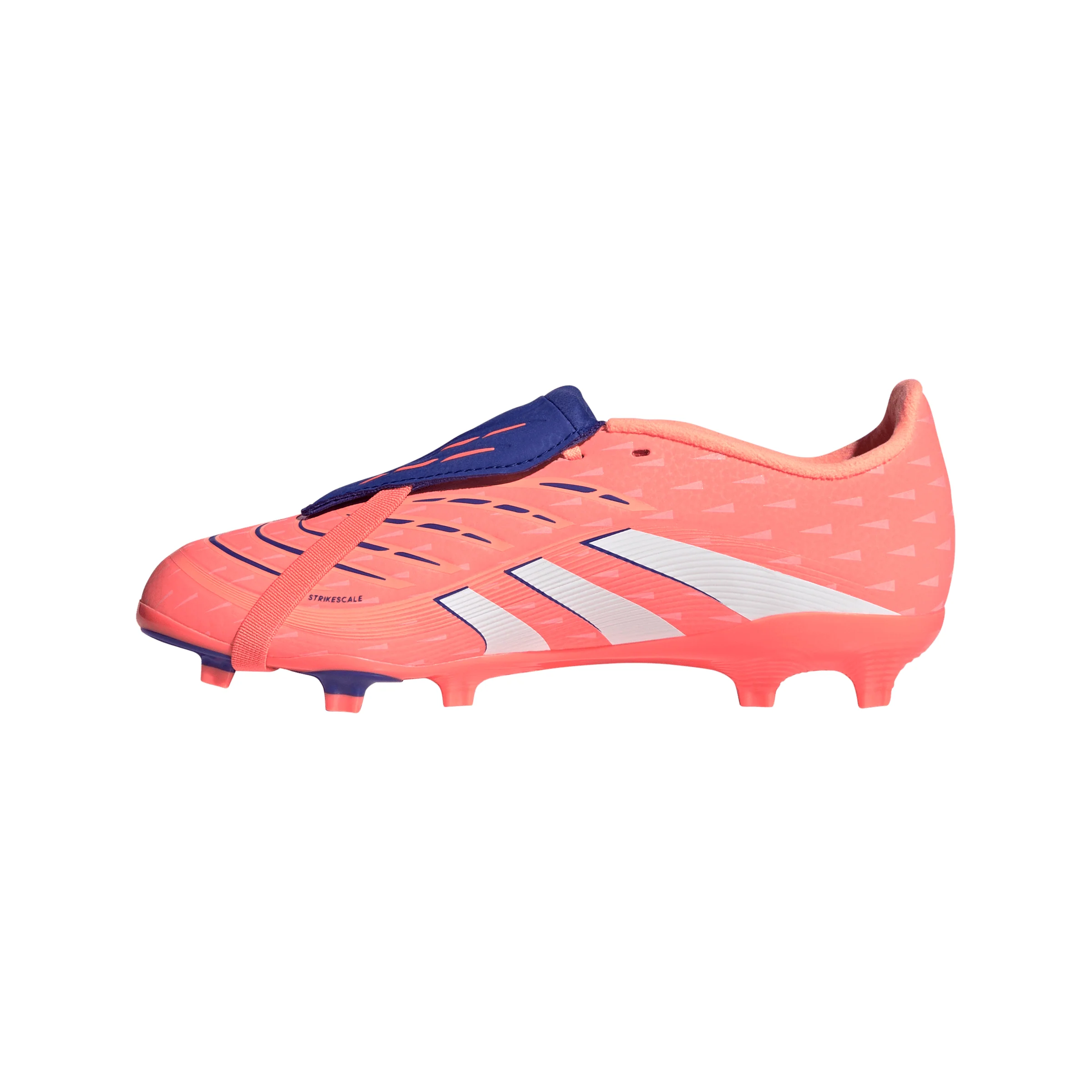 adidas Predator League FoldTongue FG Junior Firm Ground Soccer Cleat - Signal Coral / Cloud White / Beam Orange - Image 2