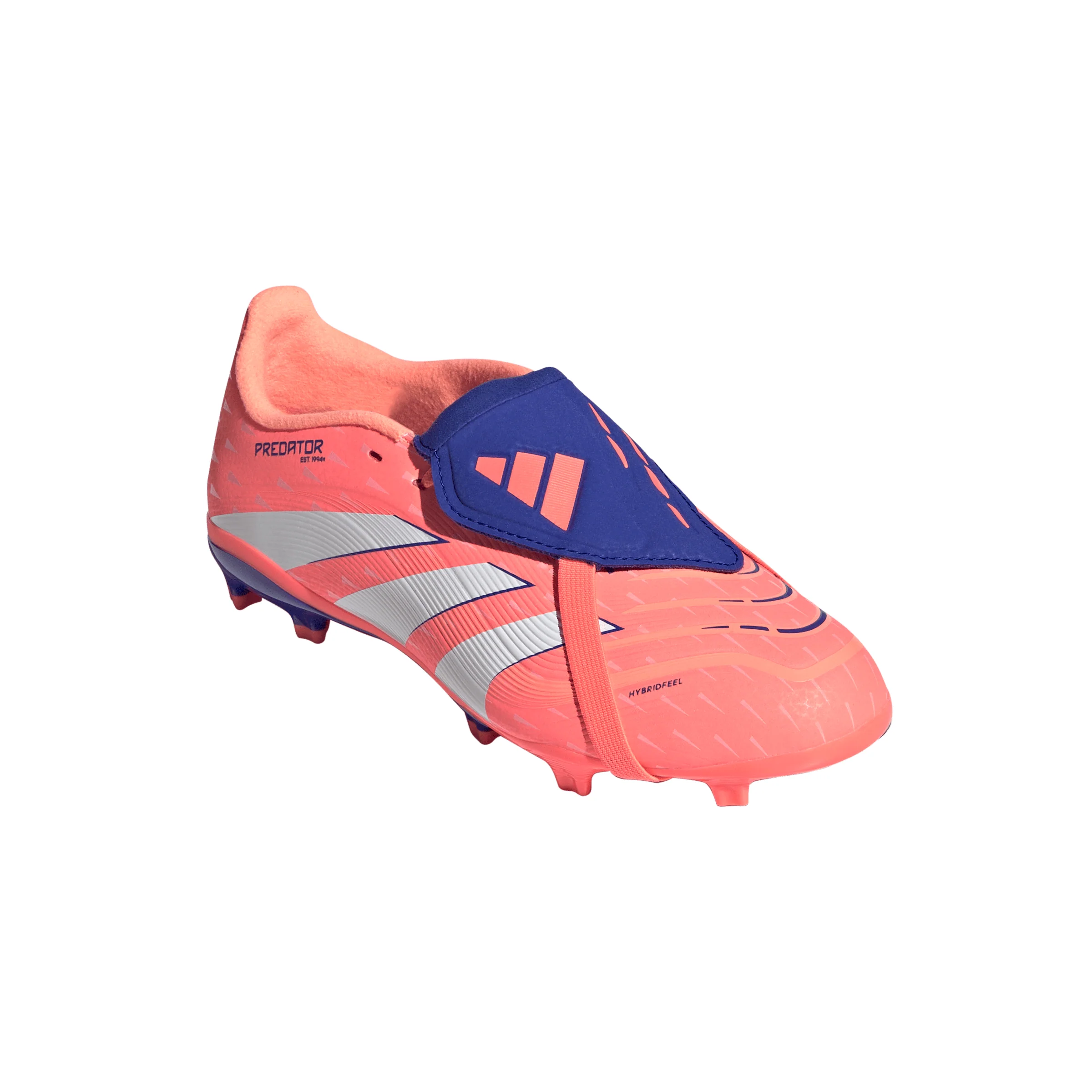 adidas Predator League FoldTongue FG Junior Firm Ground Soccer Cleat - Signal Coral / Cloud White / Beam Orange - Image 3