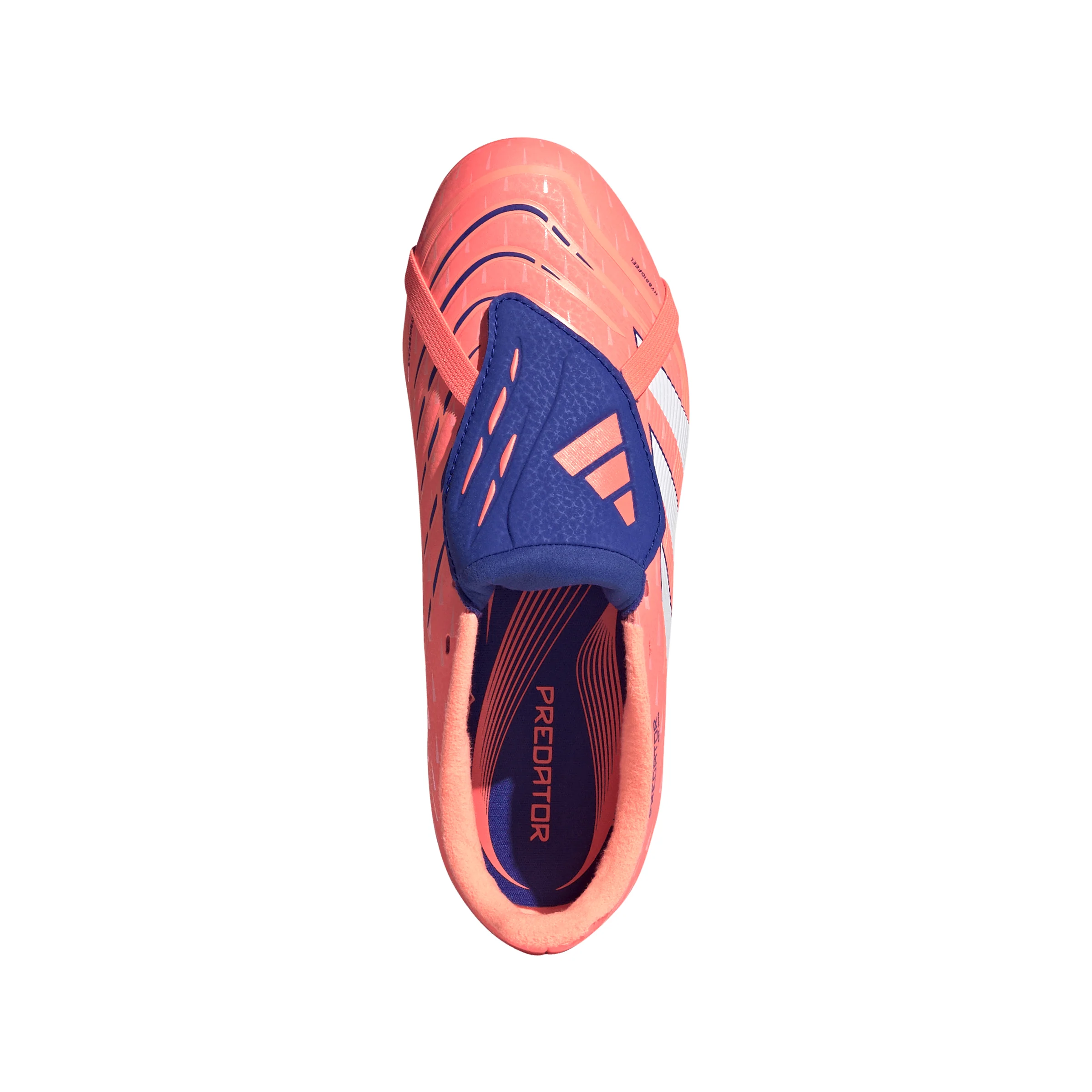 adidas Predator League FoldTongue FG Junior Firm Ground Soccer Cleat - Signal Coral / Cloud White / Beam Orange - Image 4
