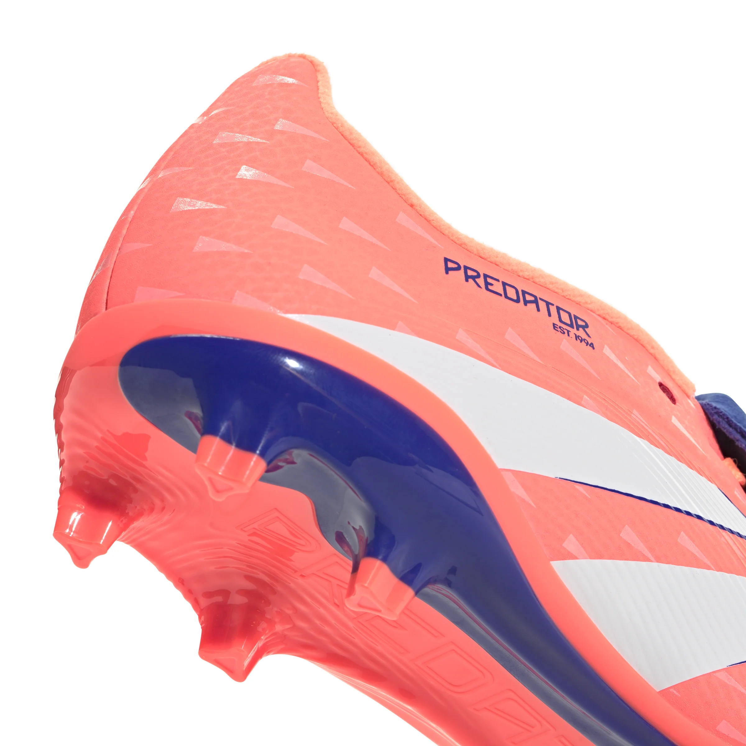 adidas Predator League FoldTongue FG Junior Firm Ground Soccer Cleat - Signal Coral / Cloud White / Beam Orange - Image 7