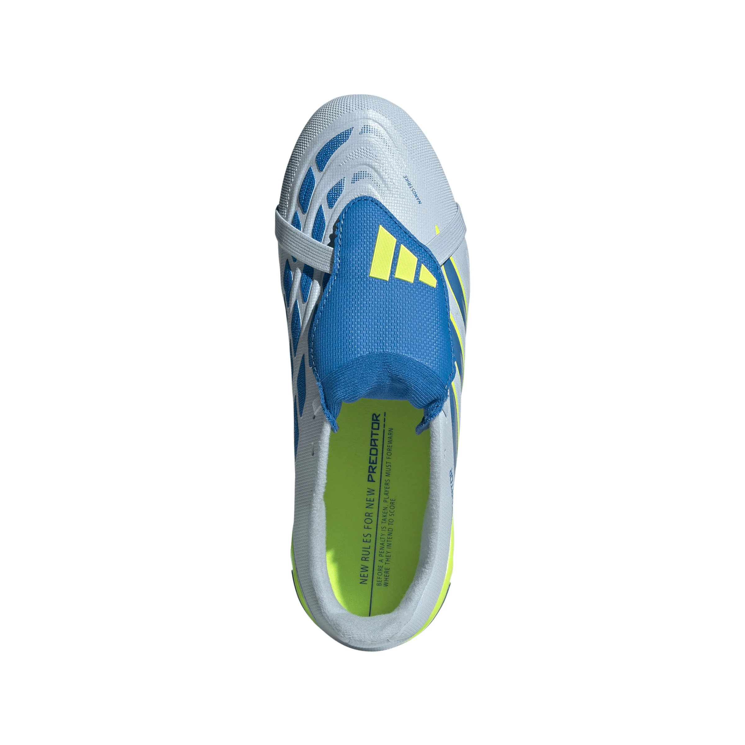 adidas Predator League FoldTongue  FT FG Junior Firm Ground Soccer Cleat - Crystal Sky / Ray Blue / Team Solar Yellow 2 - Image 3