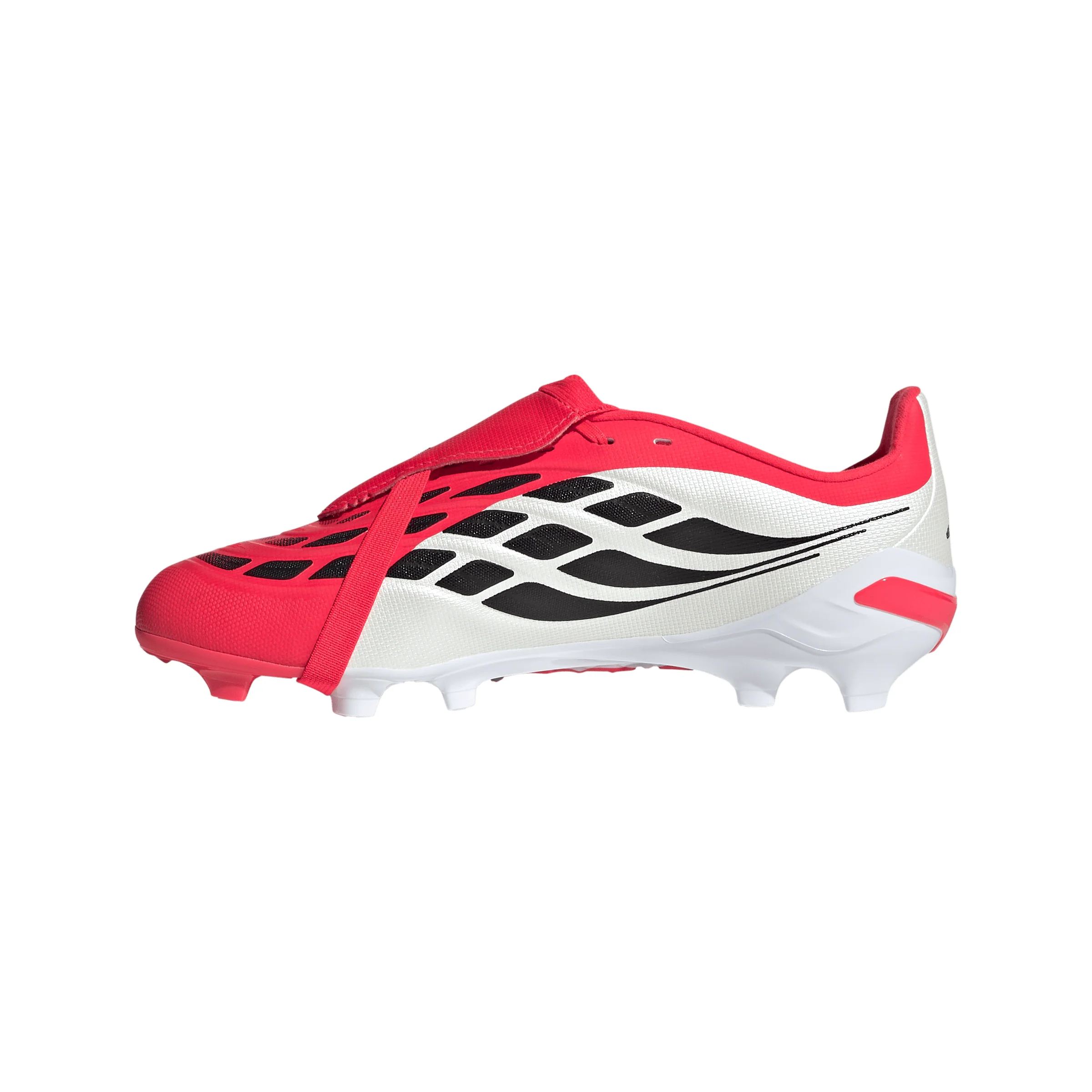 adidas Predator League FoldTongue  FT FG Junior Firm Ground Soccer Cleat - Lucid Red / Core Black / Cloud White - Image 2