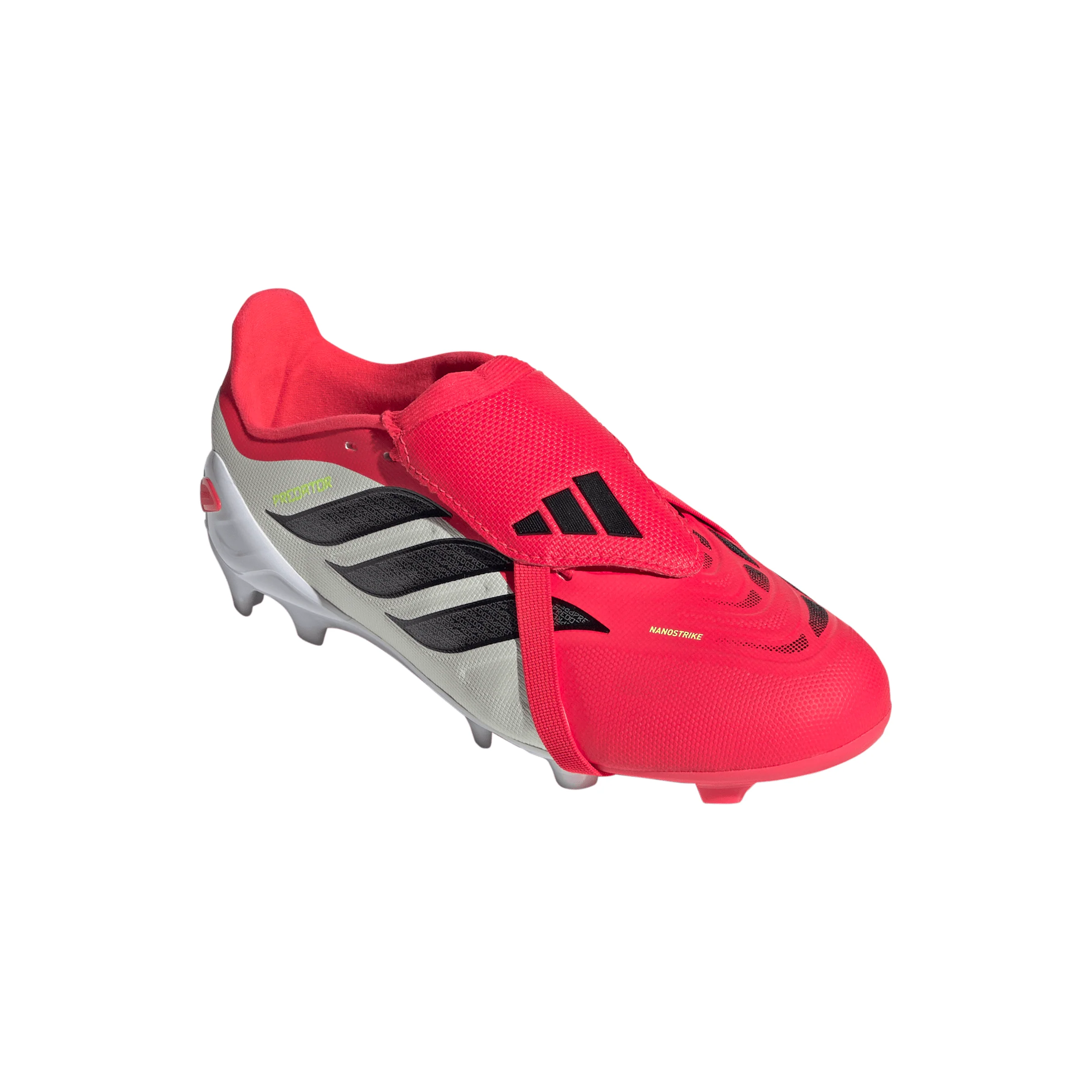 adidas Predator League FoldTongue  FT FG Junior Firm Ground Soccer Cleat - Lucid Red / Core Black / Cloud White - Image 4