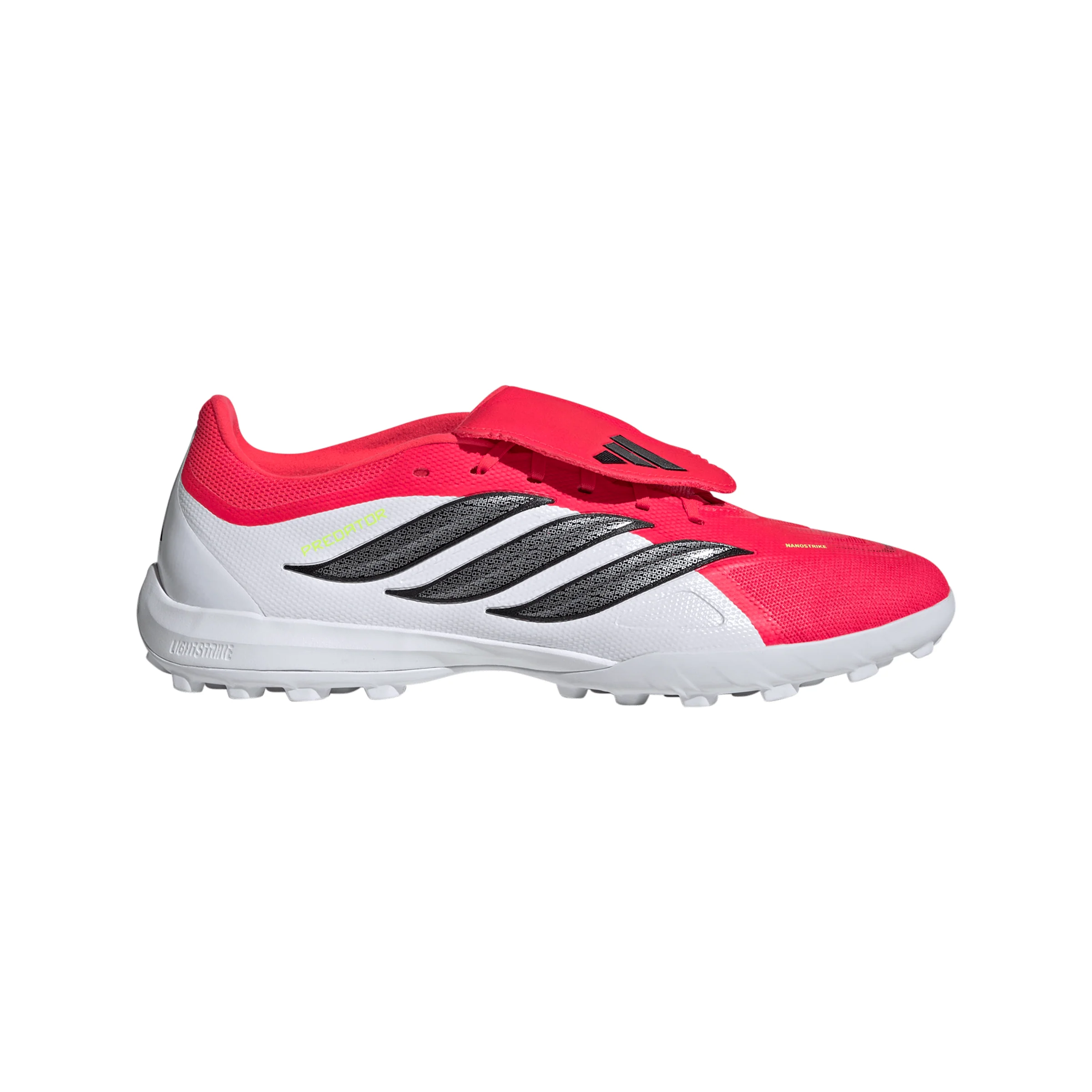 adidas Predator League FoldTongue Turf Soccer Cleat -Lucid Red / Core Black / Cloud White