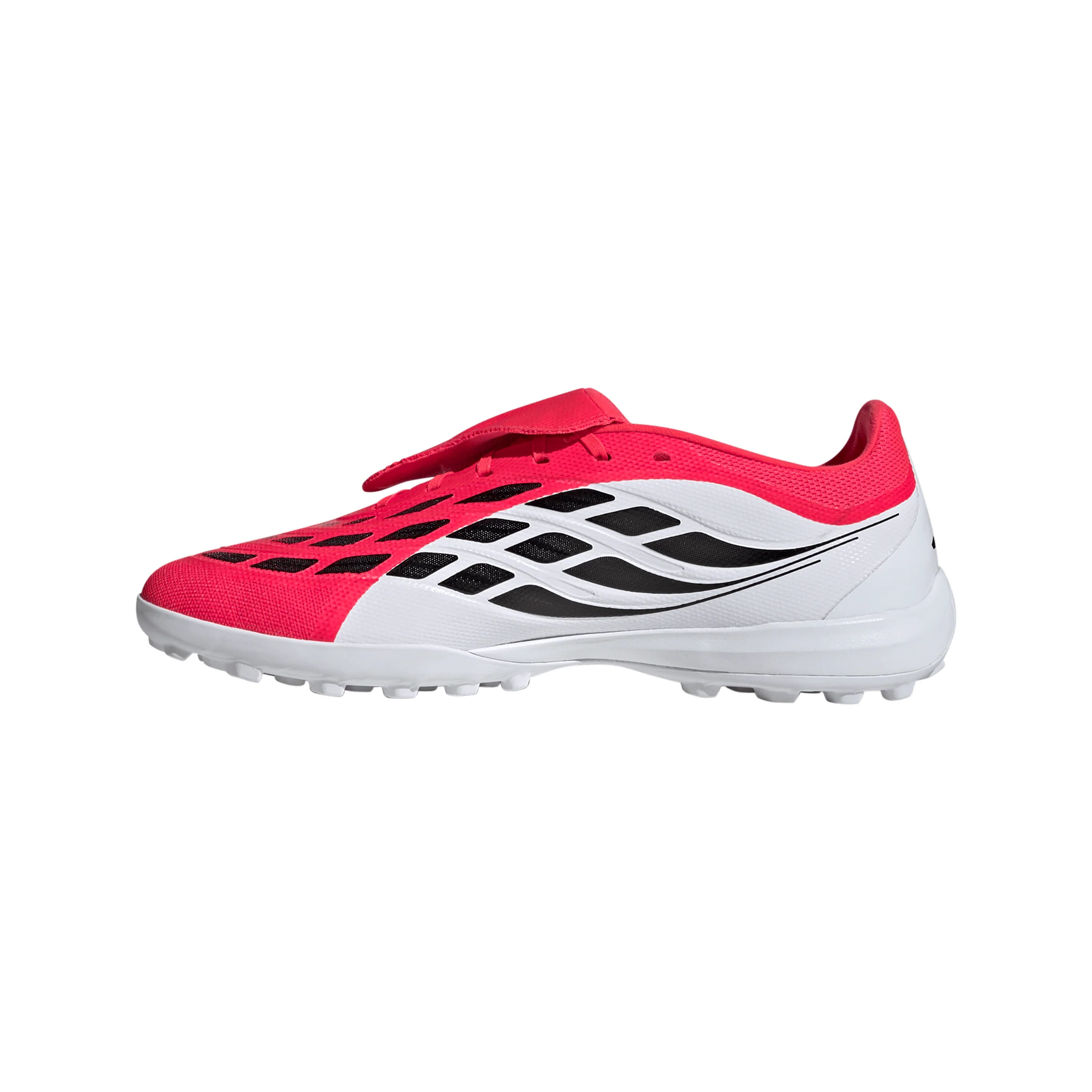 adidas Predator League FoldTongue Turf Soccer Cleat -Lucid Red / Core Black / Cloud White - Image 2