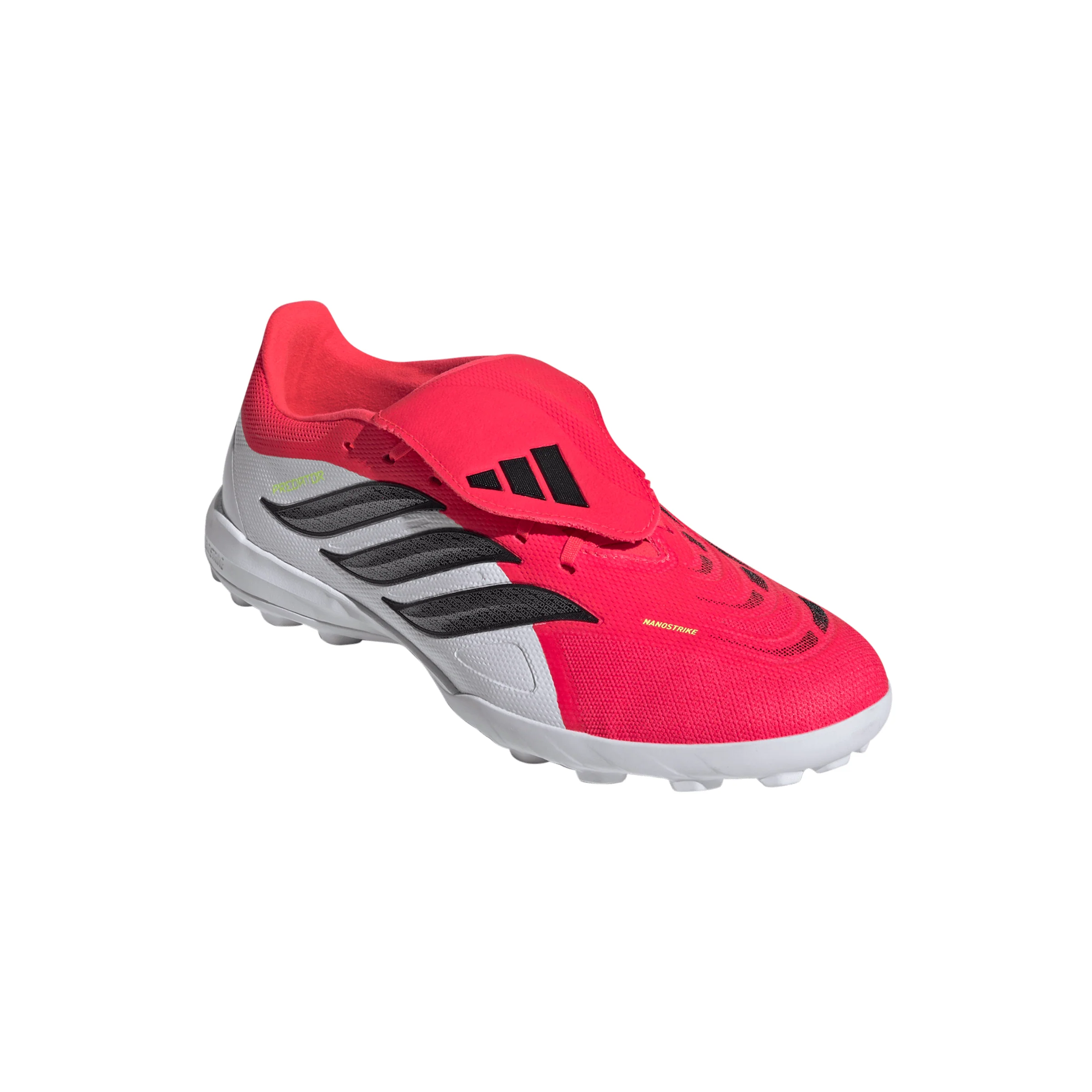 adidas Predator League FoldTongue Turf Soccer Cleat -Lucid Red / Core Black / Cloud White - Image 4