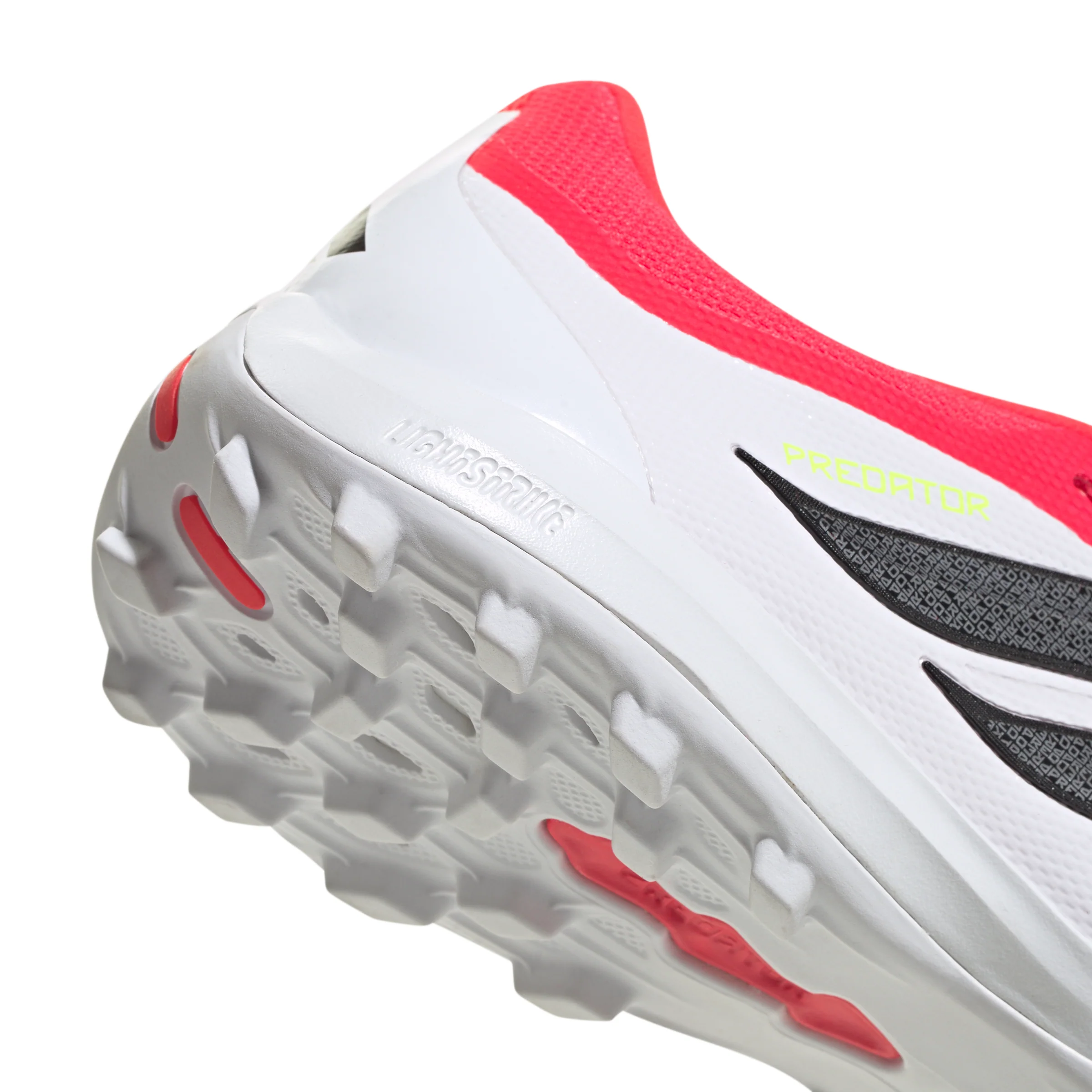 adidas Predator League FoldTongue Turf Soccer Cleat -Lucid Red / Core Black / Cloud White - Image 7