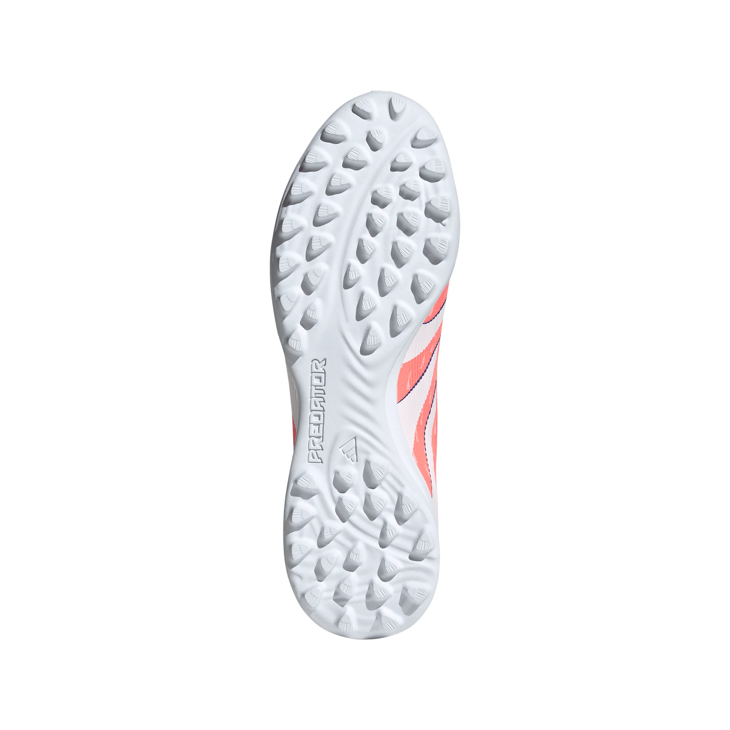 adidas Predator League FoldTongue Turf Soccer Cleat - Signal Coral / Cloud White / Beam Orange - Image 4