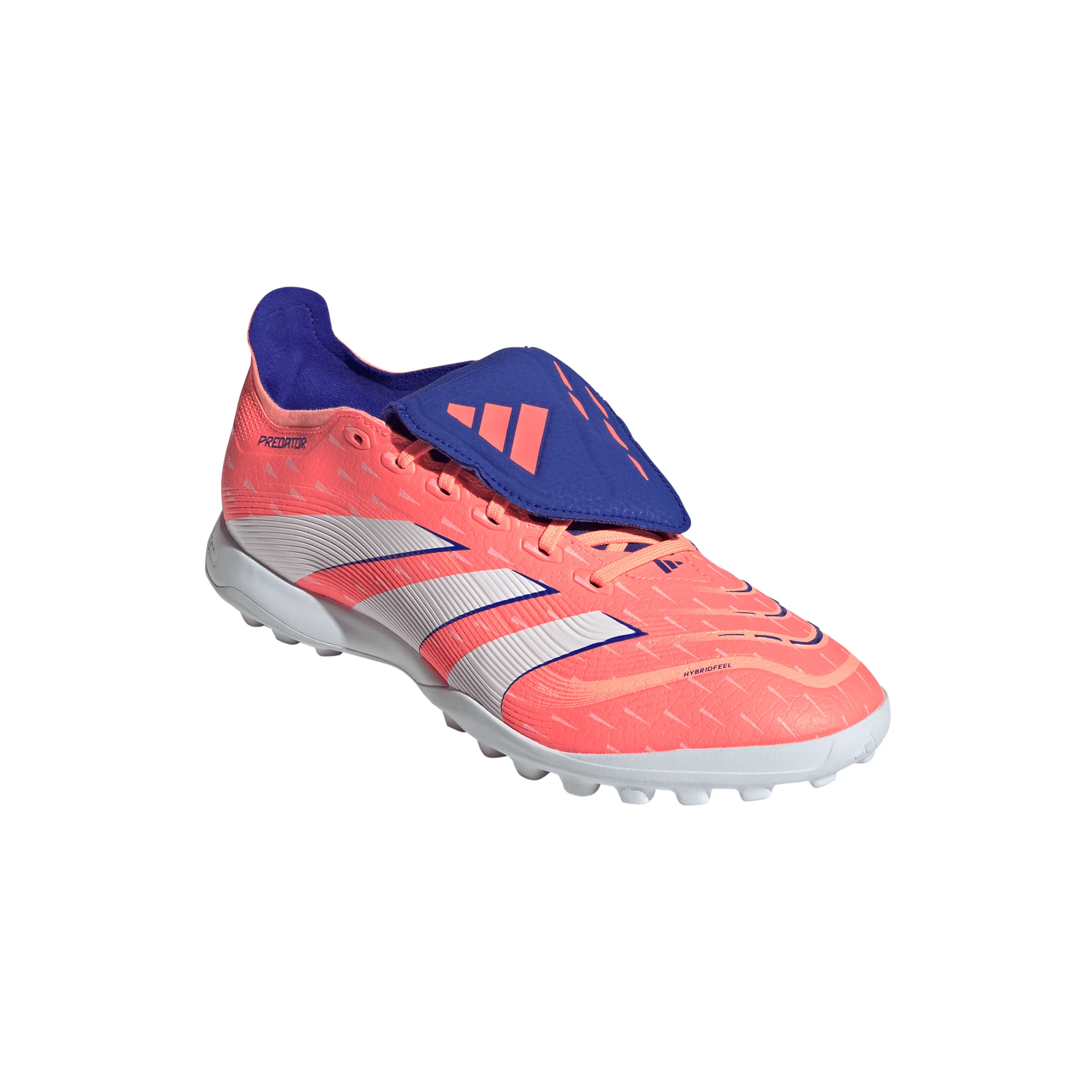 adidas Predator League FoldTongue Turf Soccer Cleat - Signal Coral / Cloud White / Beam Orange - Image 5