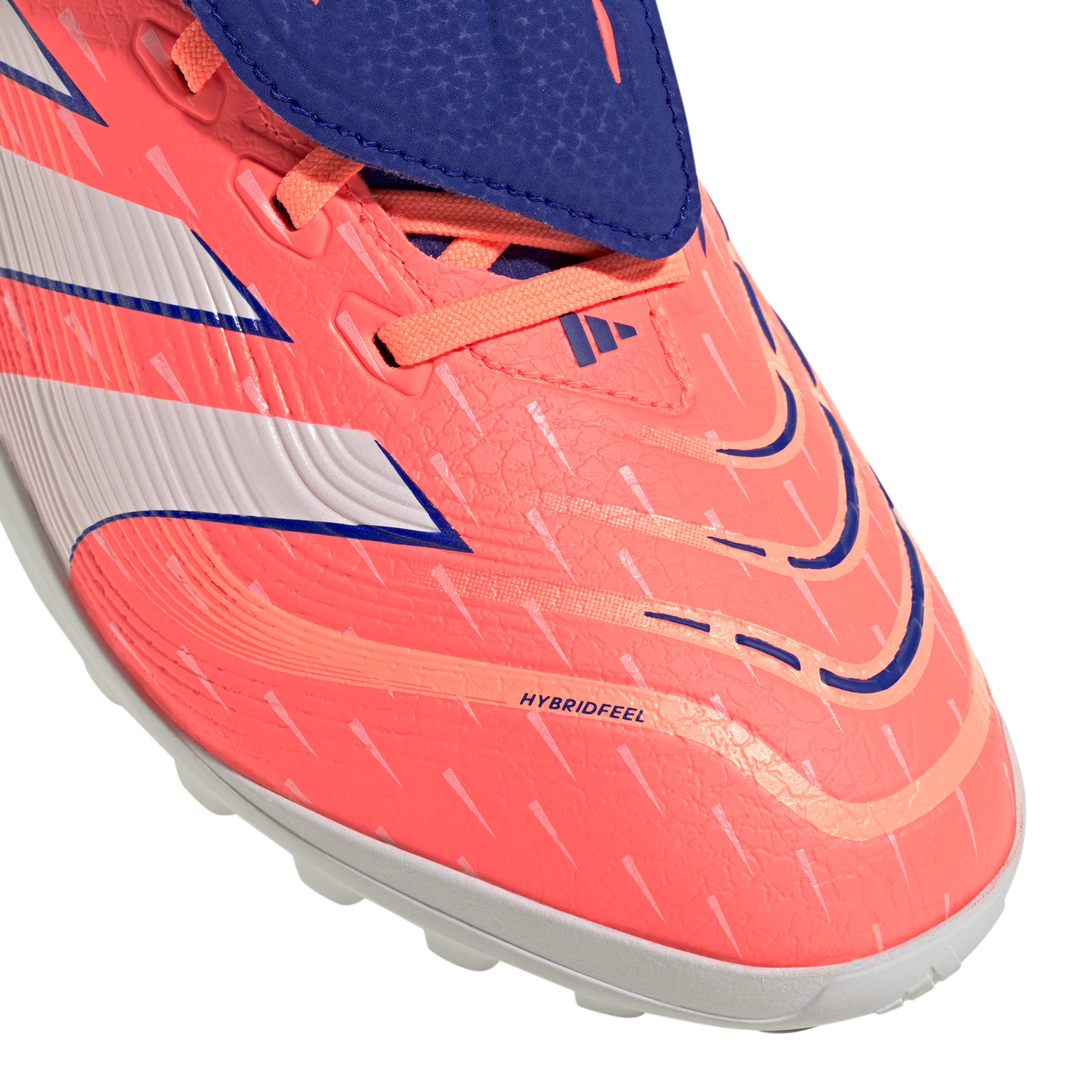 adidas Predator League FoldTongue Turf Soccer Cleat - Signal Coral / Cloud White / Beam Orange - Image 6