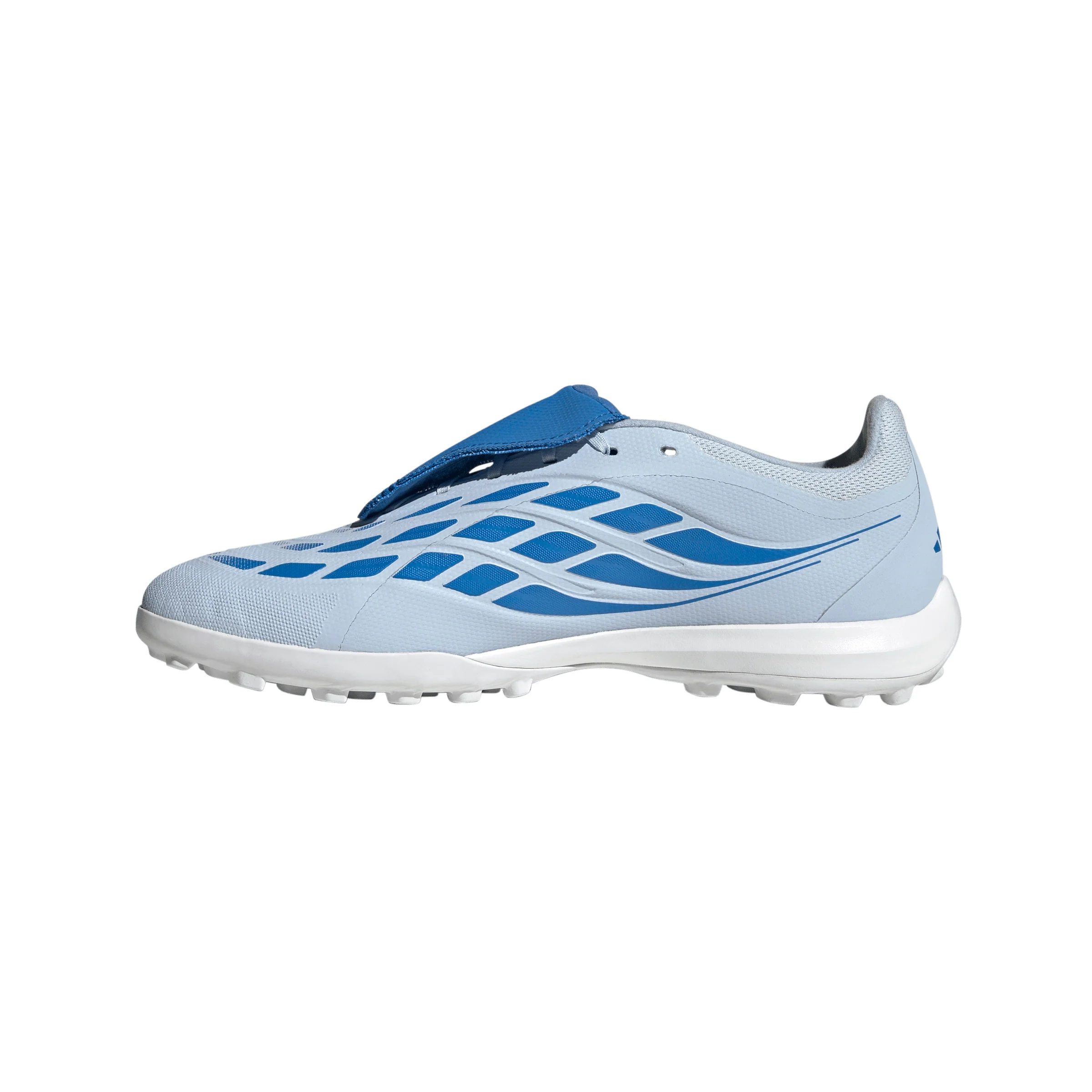 adidas Predator League FoldTongue Turf Soccer Cleats-  Crystal Sky/ Ray Blue/Team Solar Yellow 2 - Image 2