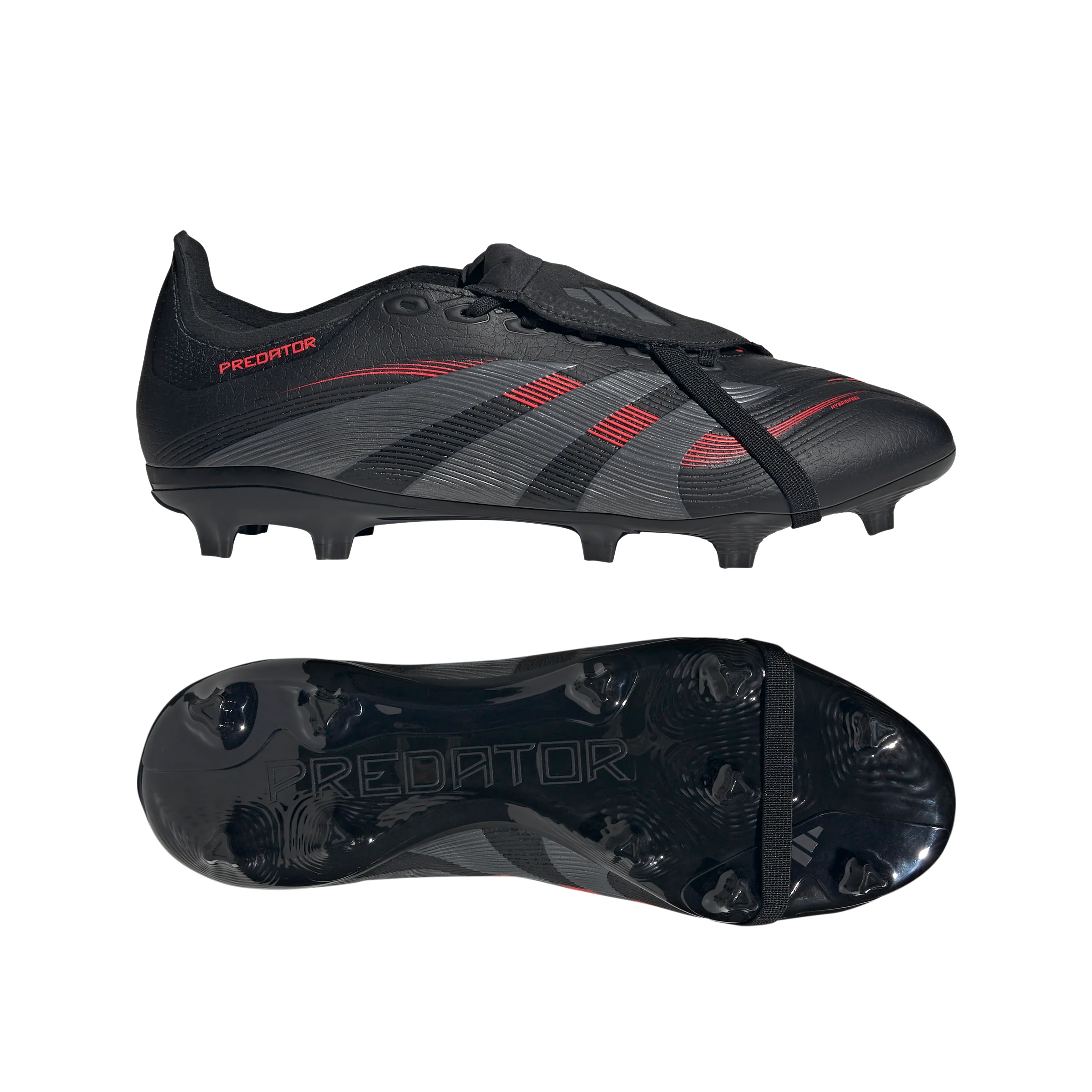 adidas Predator League FT FG Firm Ground Soccer Cleat -Core Black/Grey Four/Lucid Red - Image 7