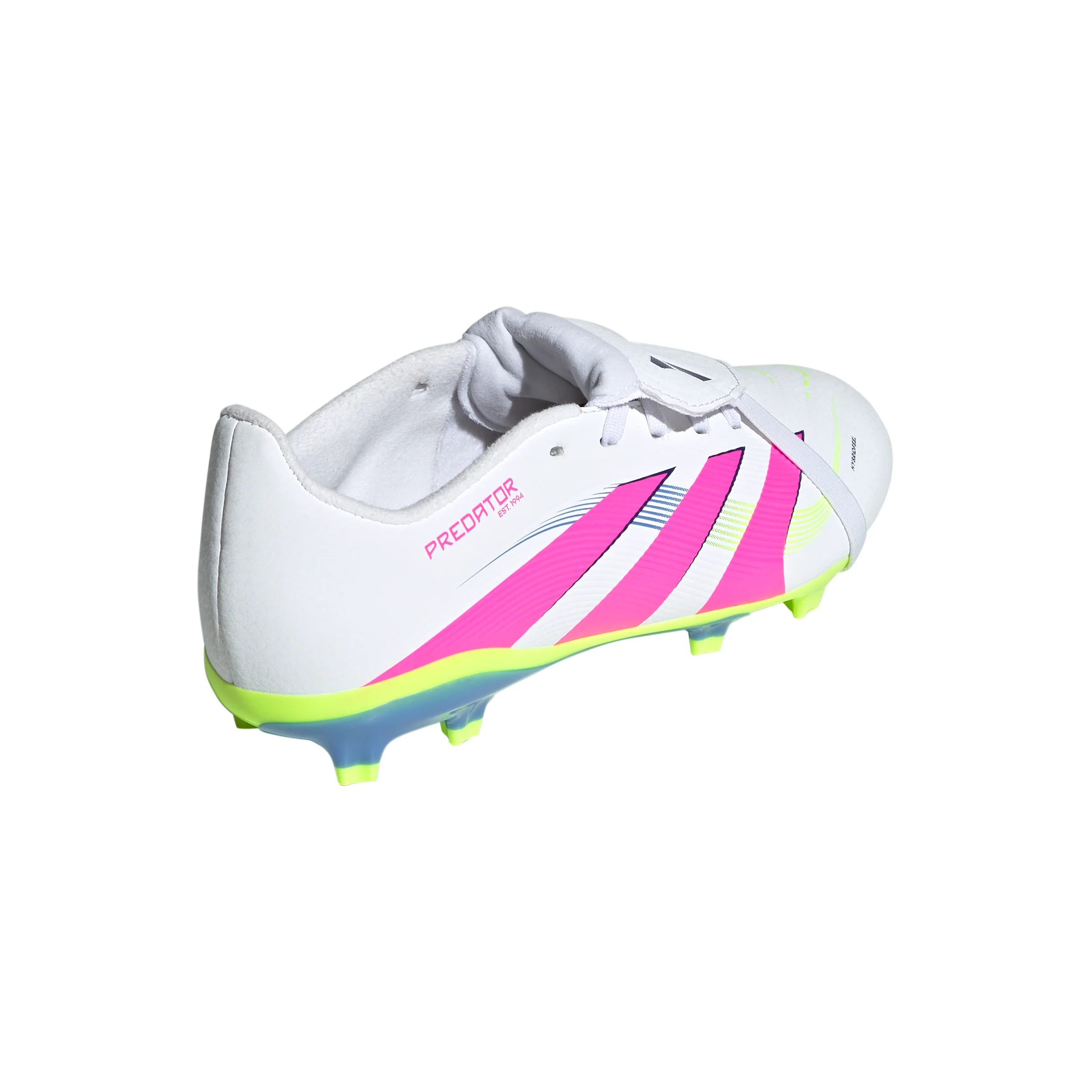 adidas Predator League FT FG Junior Firm Ground Soccer Cleat -White/Lucid Pink/ Lucid Lemon - Image 3