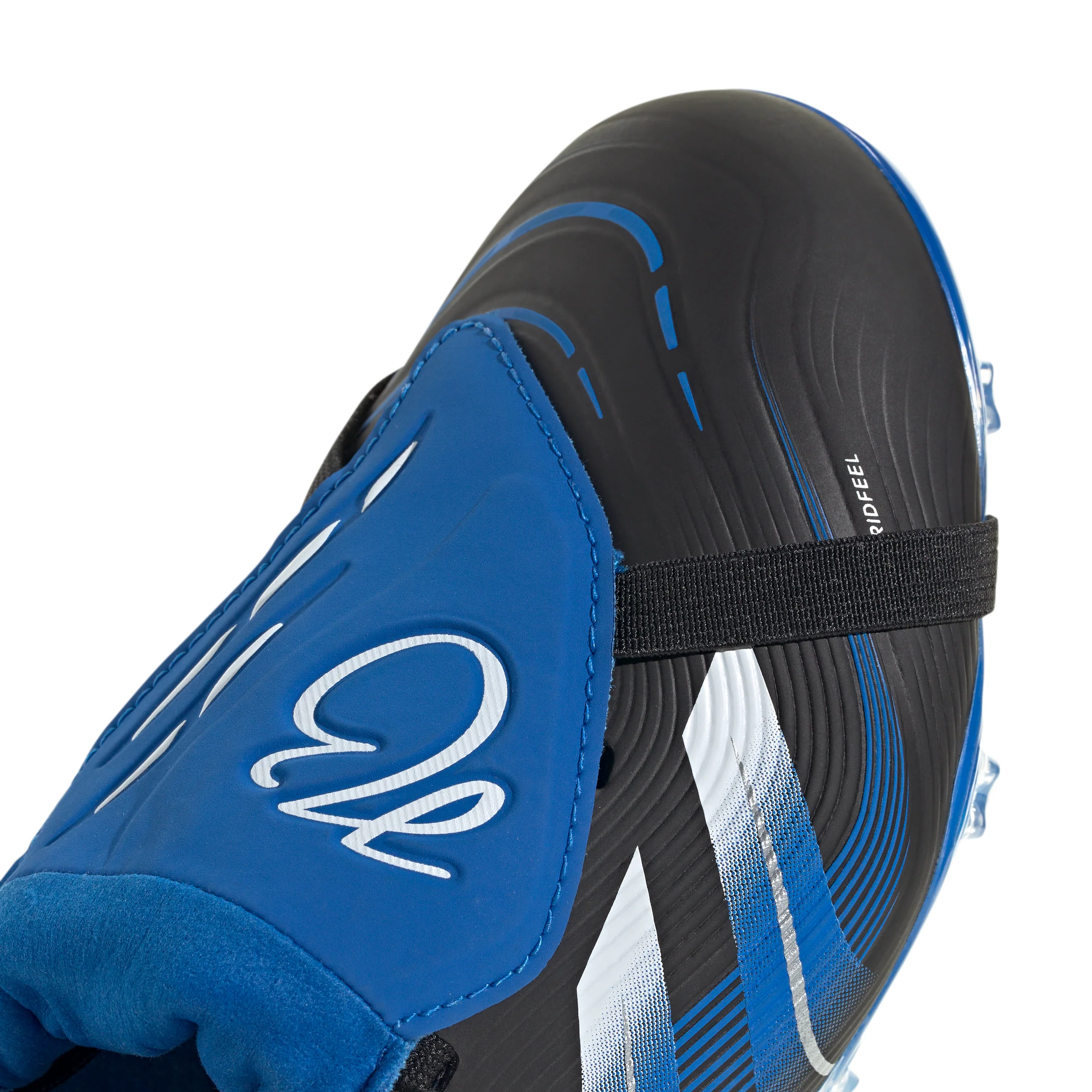 adidas Predator League Jude Bellingham FT FG Junior Firm Ground Soccer Cleat -Core Black / Cloud White / Glow Blue - Image 5