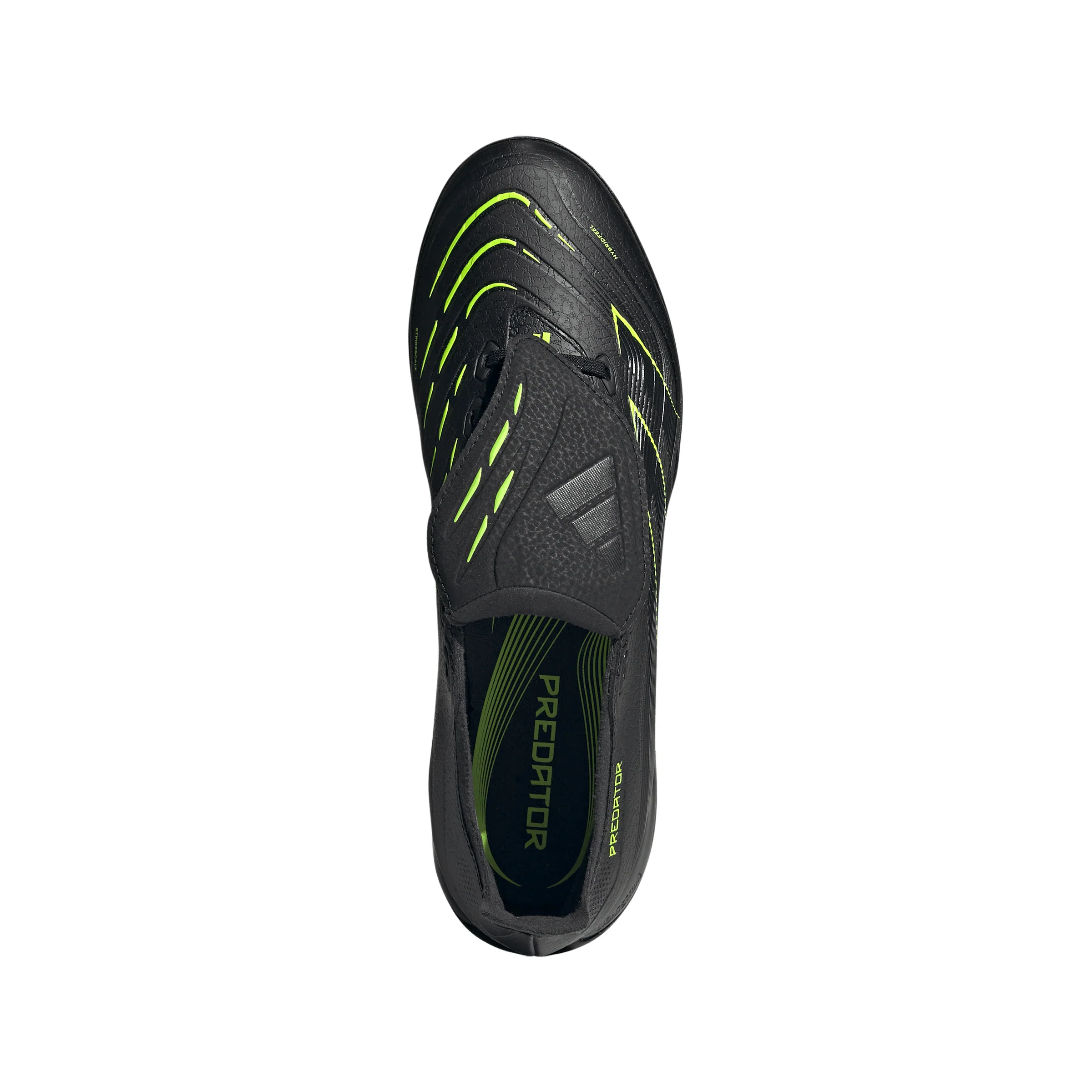 adidas Predator League Low TF Turf Soccer Cleat -Core Black / Carbon / Lucid Lemon - Image 3