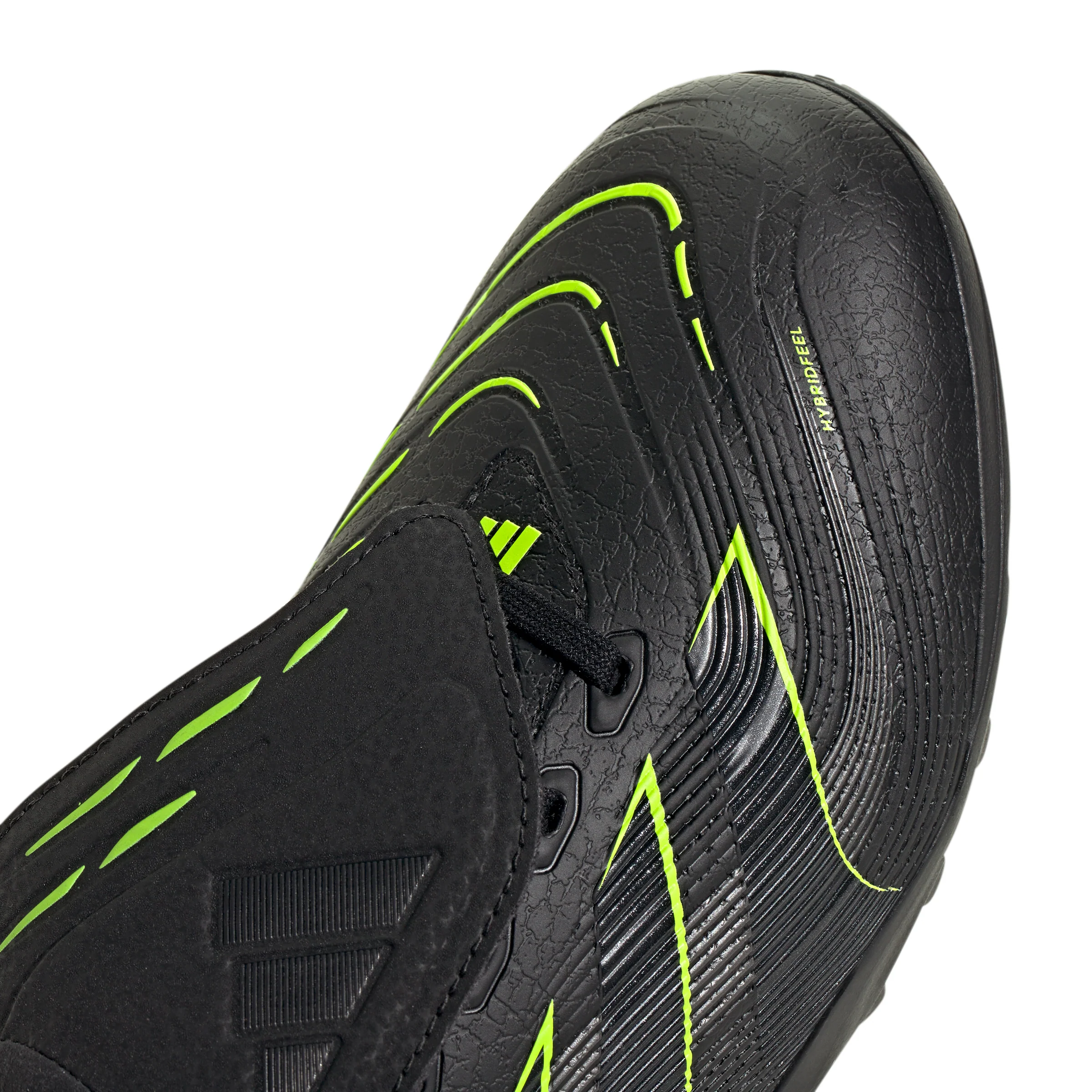 adidas Predator League Low TF Turf Soccer Cleat -Core Black / Carbon / Lucid Lemon - Image 6
