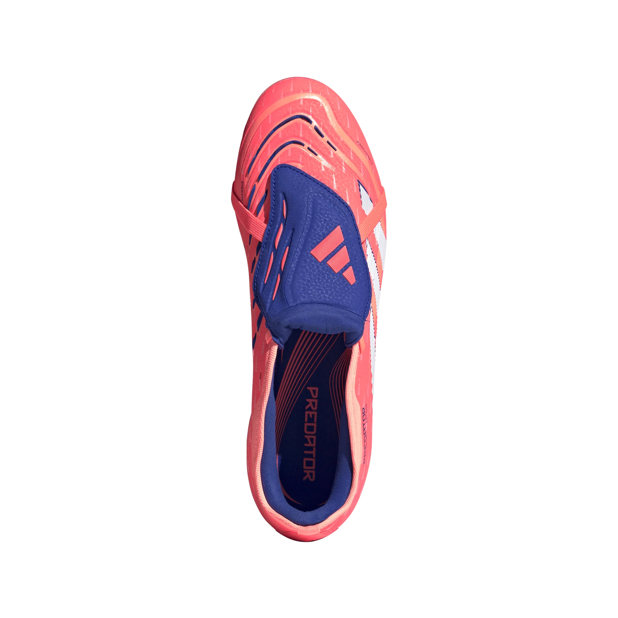 adidas Predator Pro Fold Tongue FT FG Firm Ground Soccer Cleat -Signal Coral / Cloud White / Beam Orange - Image 3