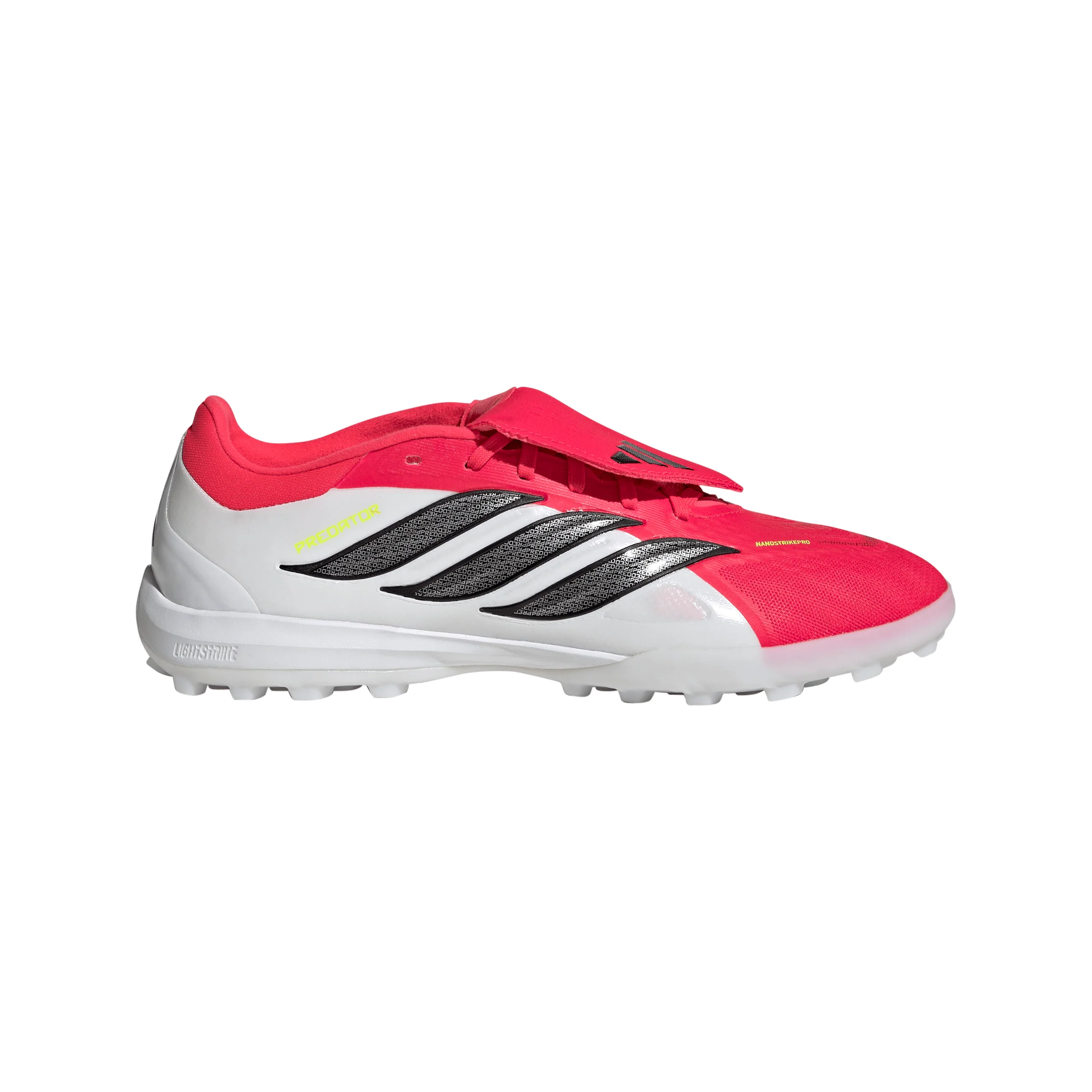 adidas Predator Pro Fold Tongue FT TF Turf Soccer Cleat -Lucid Red / Core Black / Cloud White